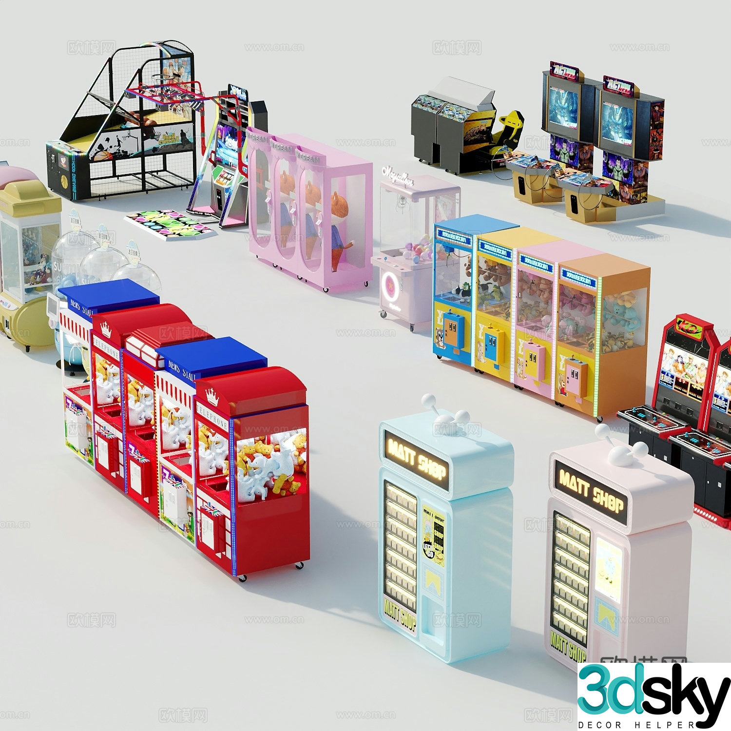 Video game city toy amusement park toy 3d model