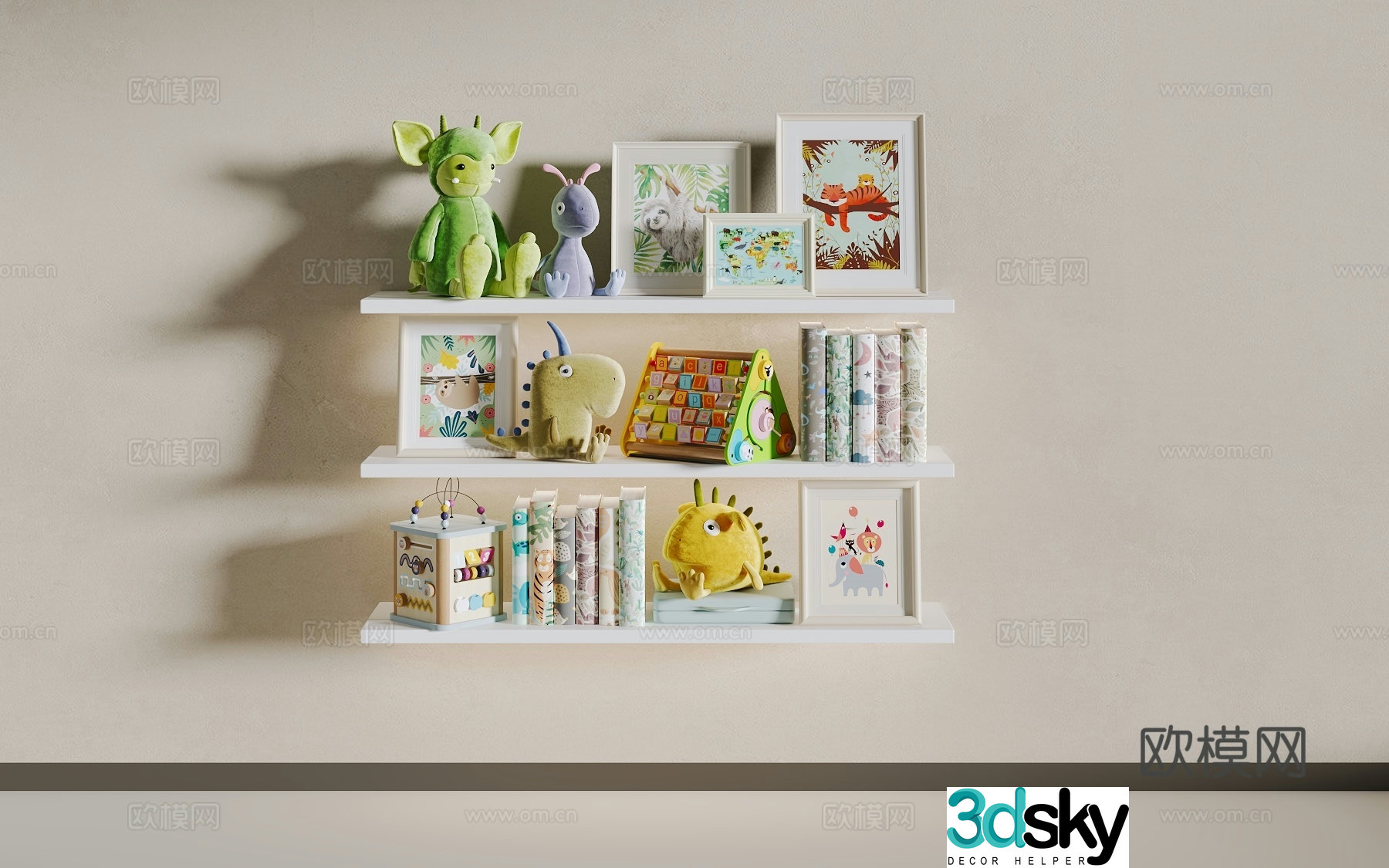 Children’s toy bookshelf 3d model