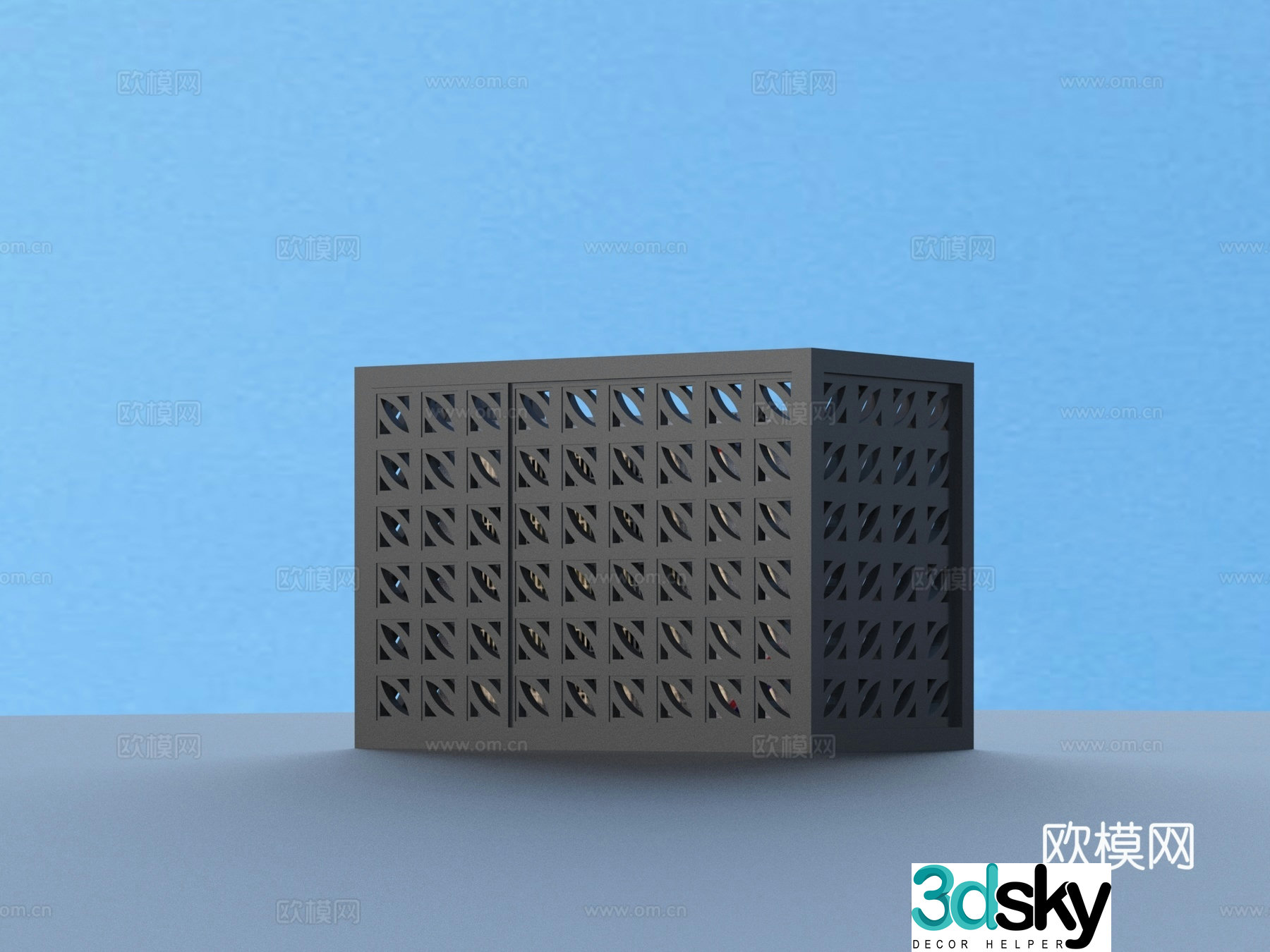Air conditioning rack Air conditioning exterior unit Grille decoration 3D model