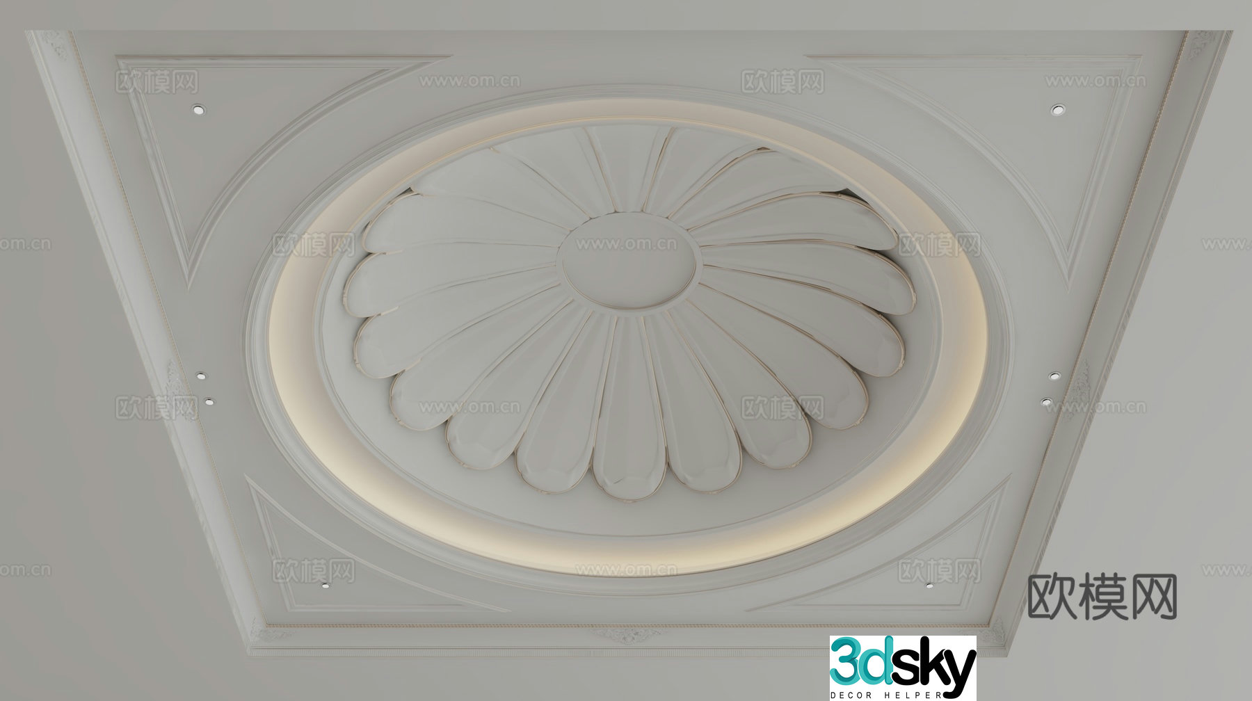 European style ceiling 3D model
