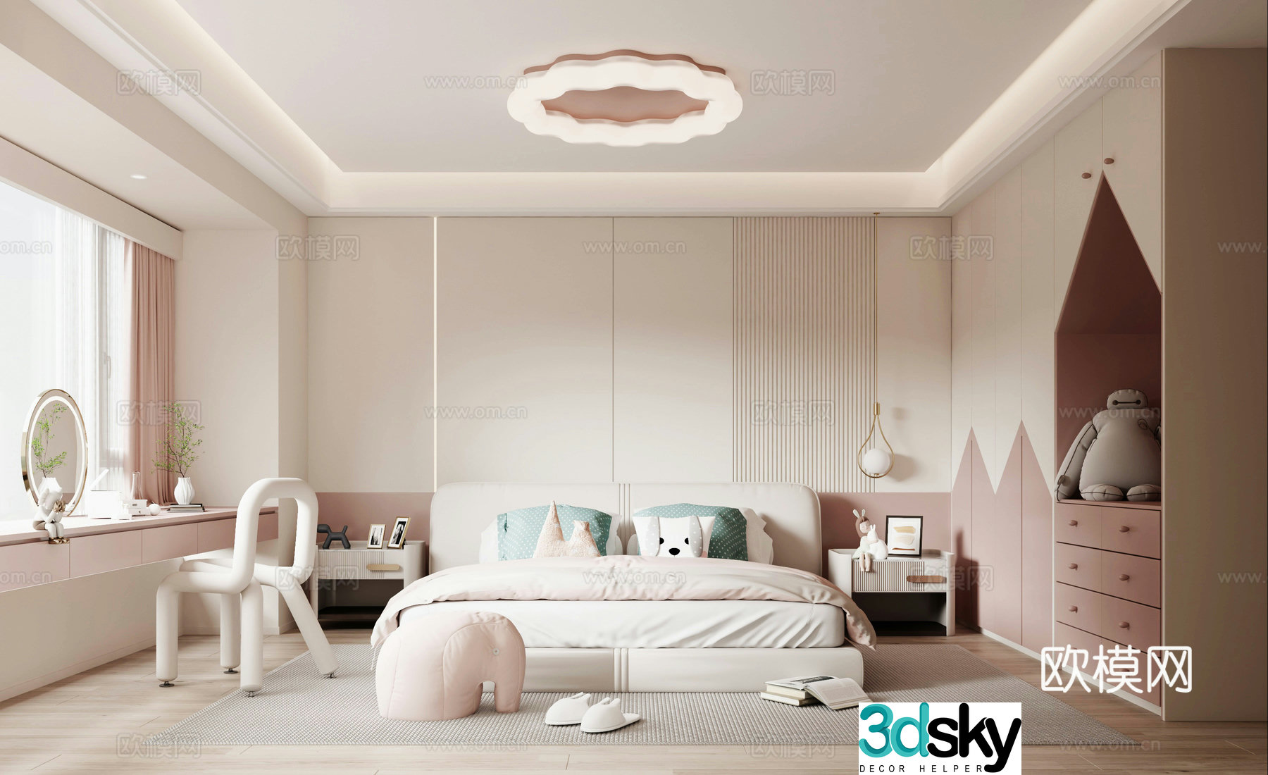 Modern children’s room 3d model