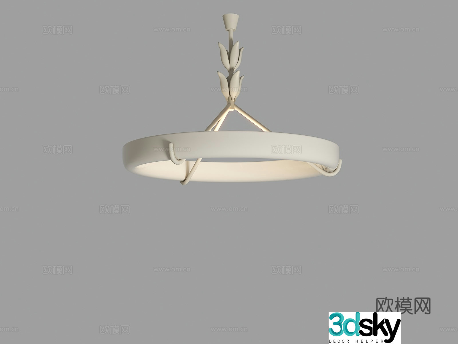 Modern French chandeliers 3d model