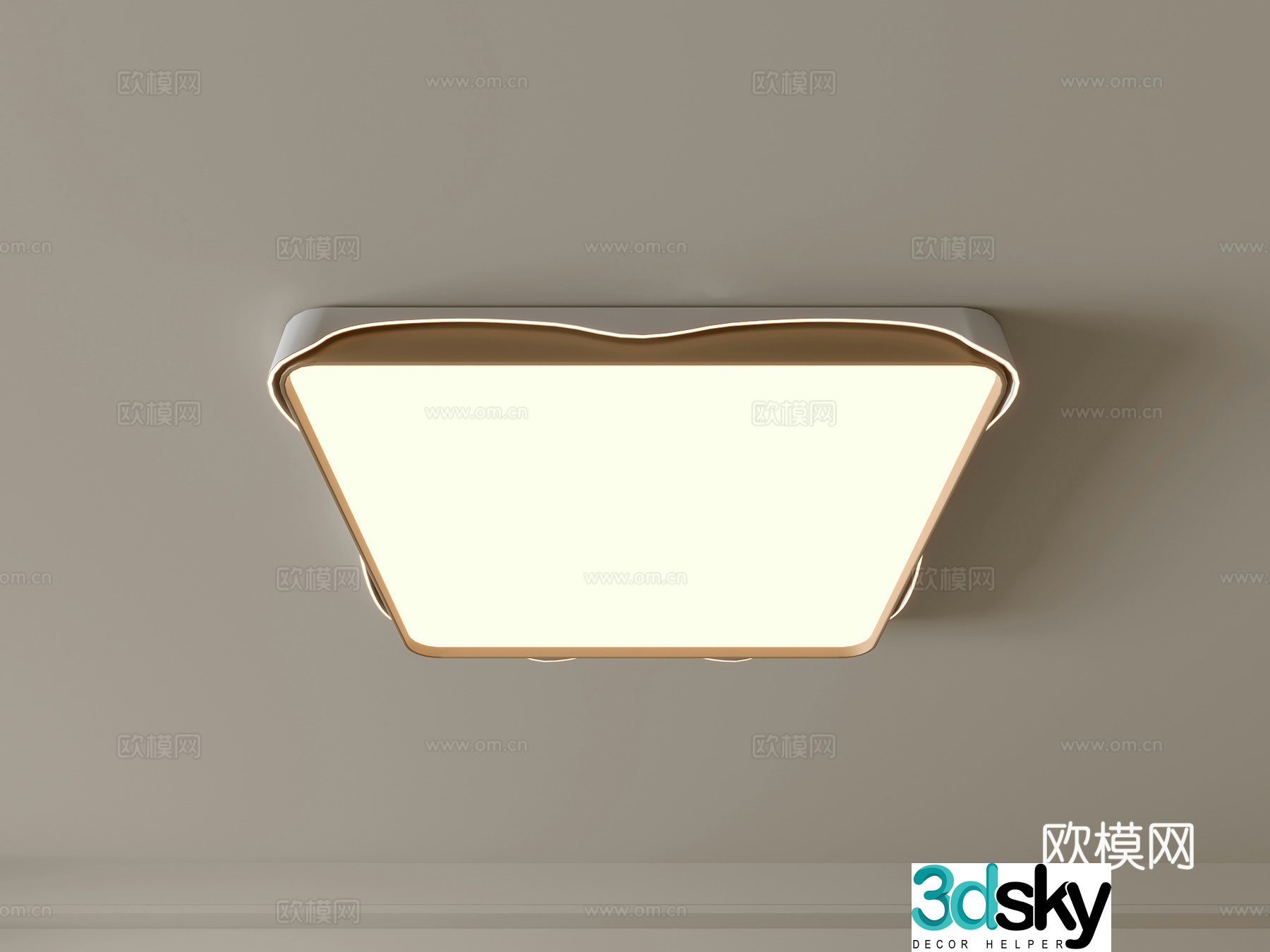 Modern ceiling lamp Geometric ceiling lamp Bedroom lamp Artistic shaped lamp Fashion living room lamp 3D model