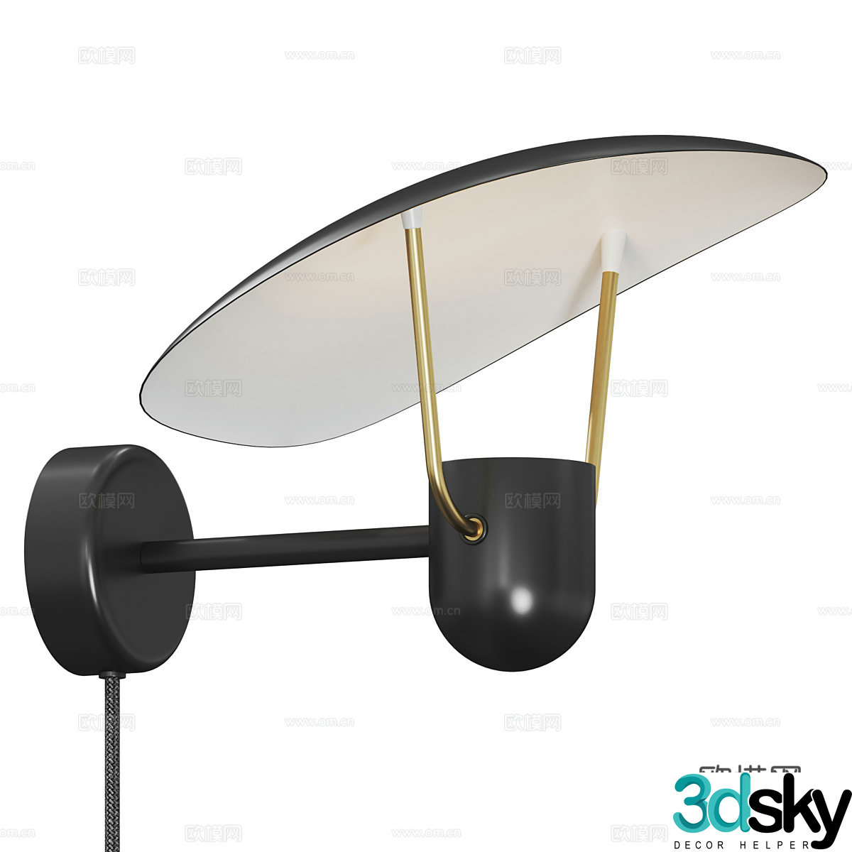 Modern minimalist decorative wall lamp 3d model