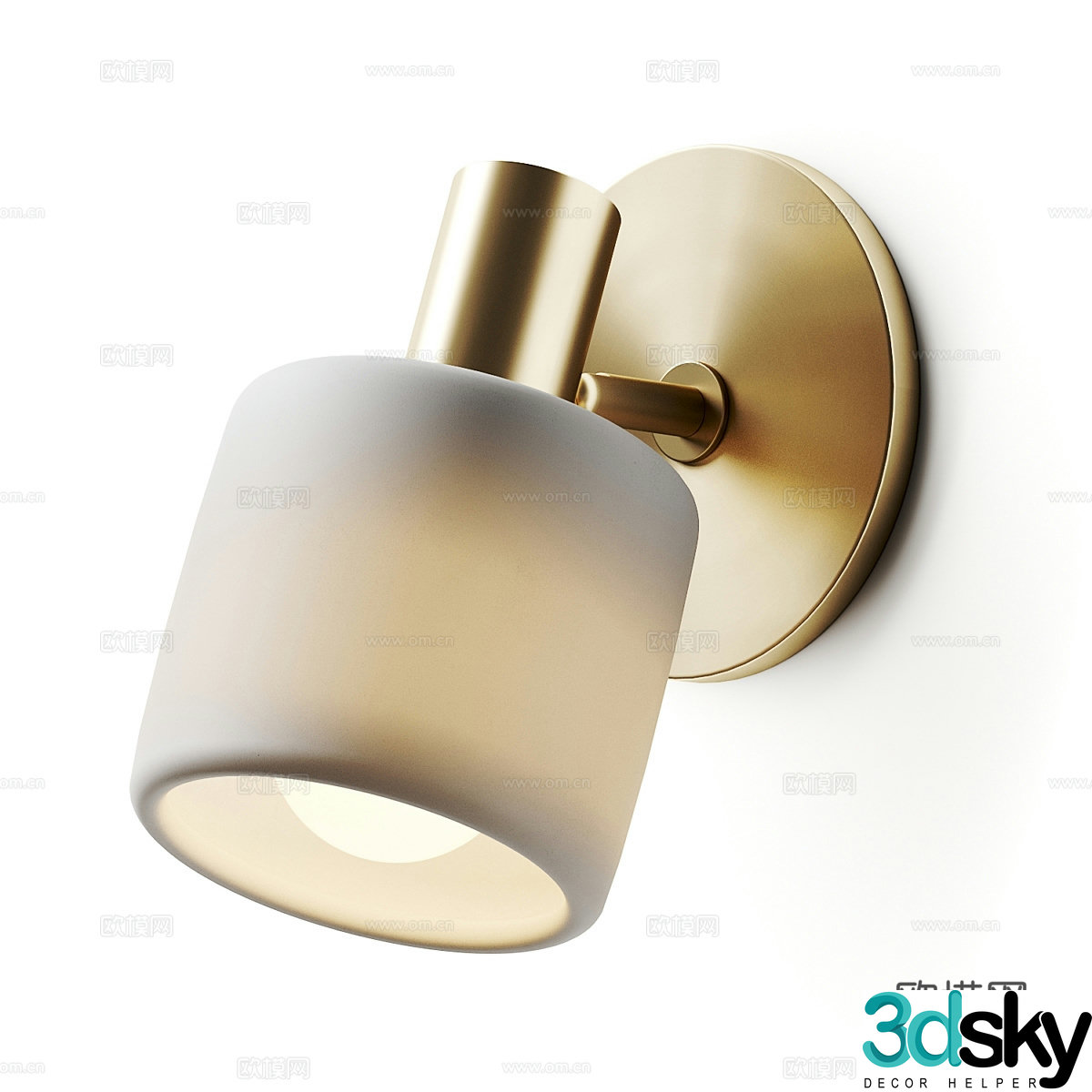 Modern light luxury decorative wall light 3d model
