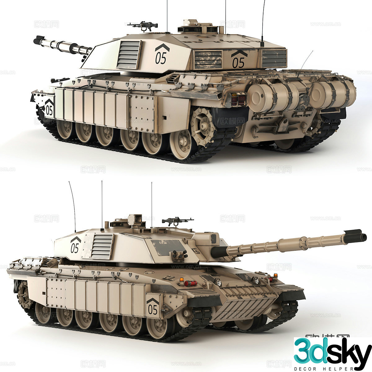 Tank armored vehicle 3d model