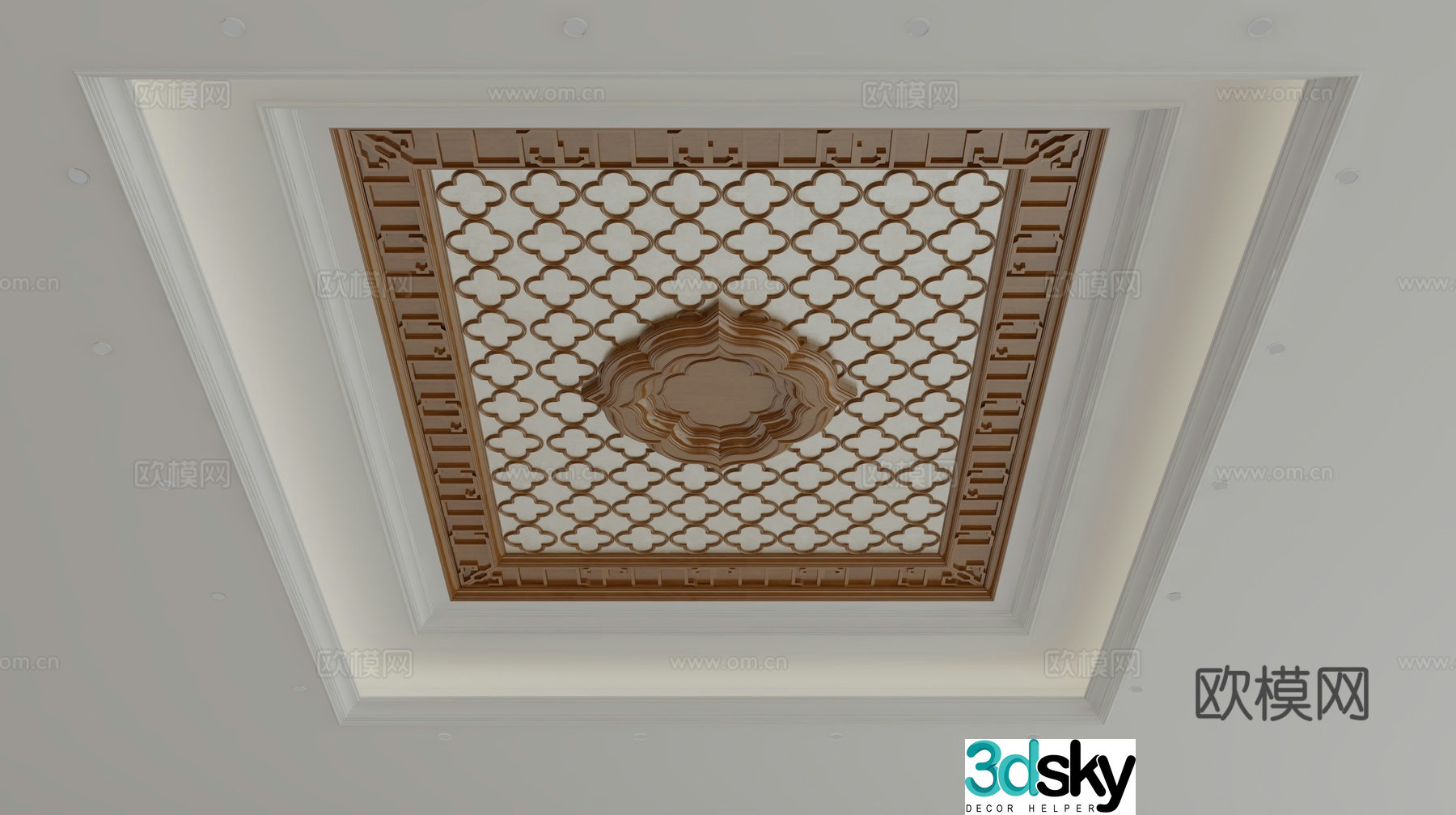 New Chinese style ceiling 3D model