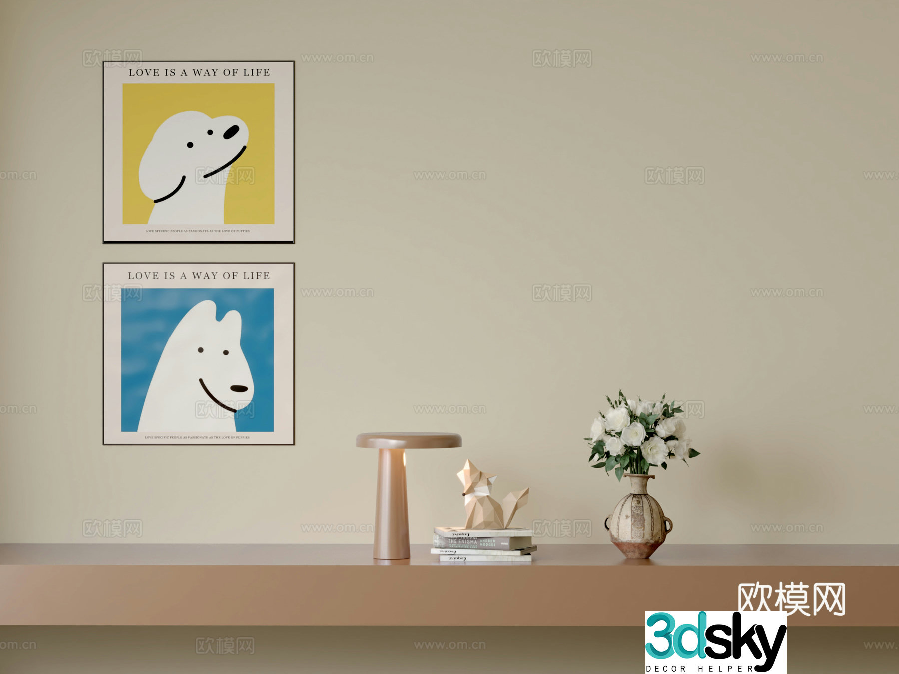Modern children’s hanging painting 3d model
