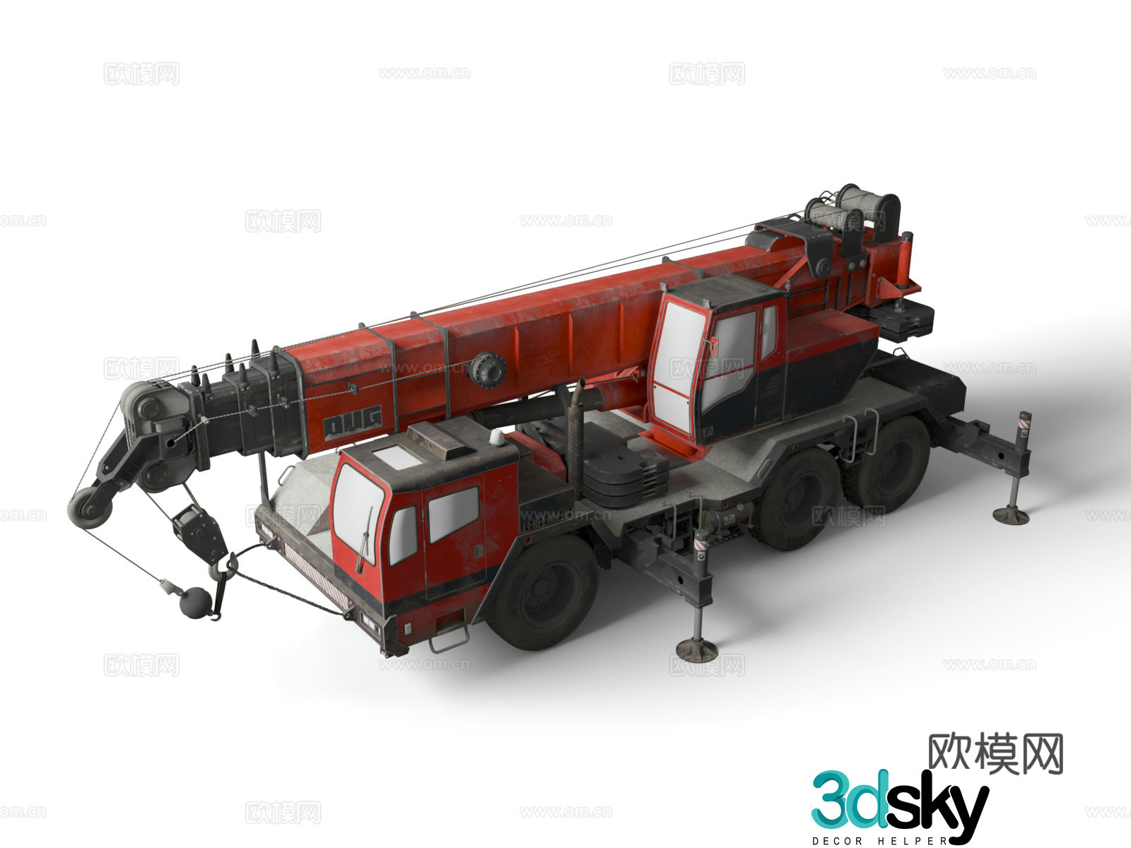 Engineering Vehicle Construction Heavy Duty Mechanical Vehicle Excavator Road Roller Forklift Excavator Crane 3d Model