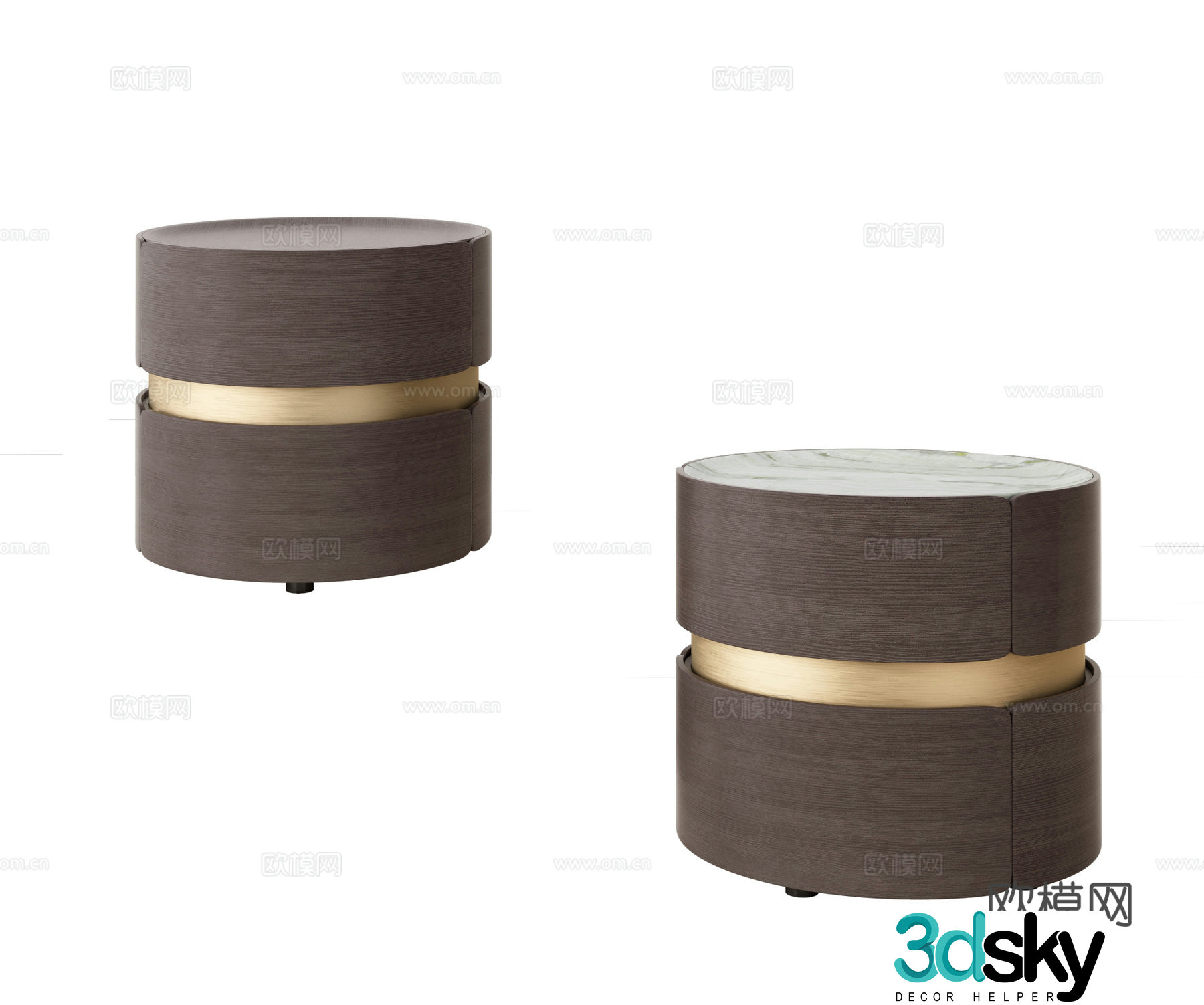Modern Italian bedside table round bedside table round table side table coffee table corner table 3D model