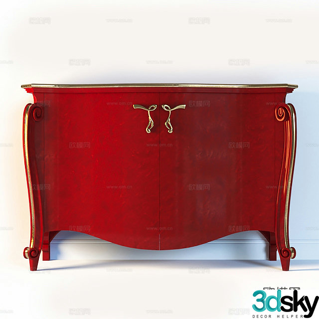 American shoe cabinet shoe cabinet 3d model