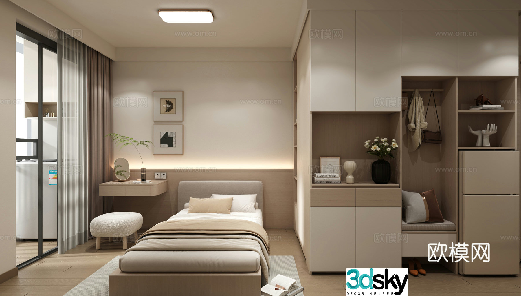 Dormitory Apartment Teacher Apartment 3d Model