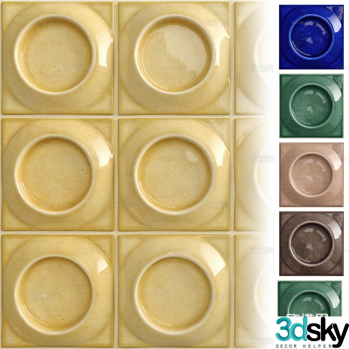 3D model of floor tiles