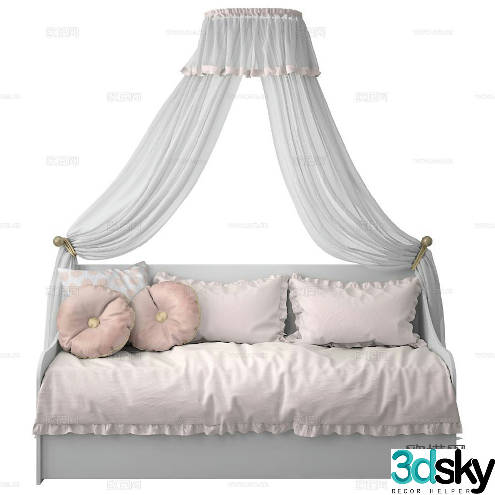 Princess Bed 3D Model