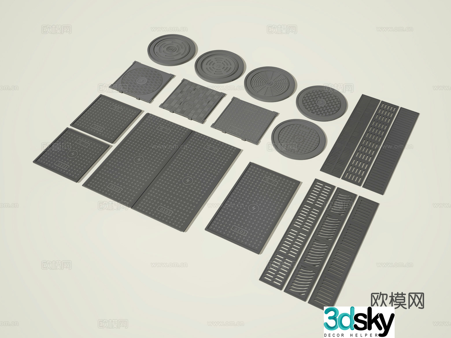 Manhole cover 3d model