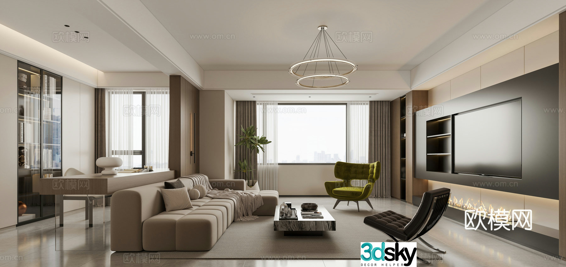 Modern living room 3d model