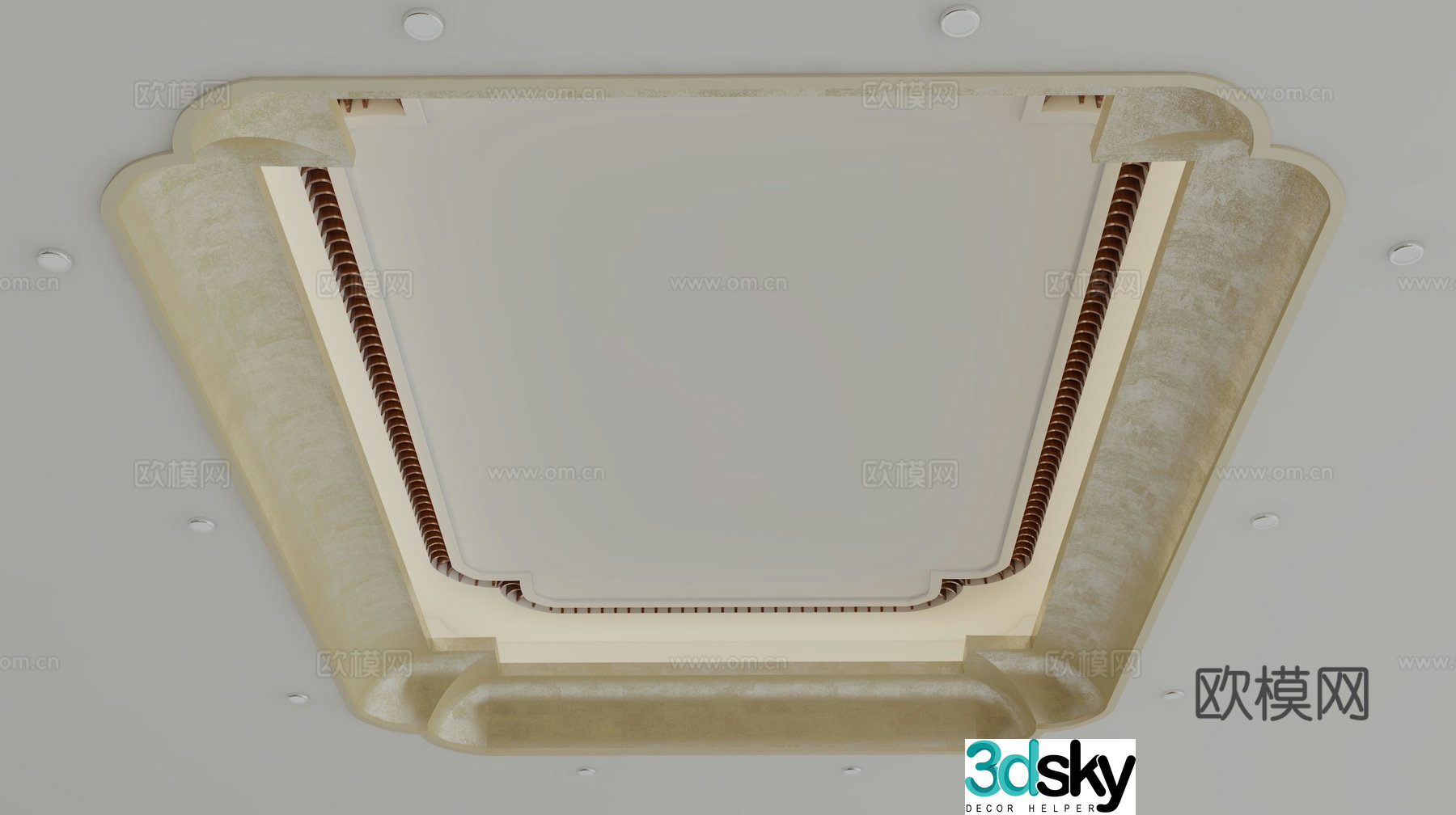 New Chinese style ceiling 3D model