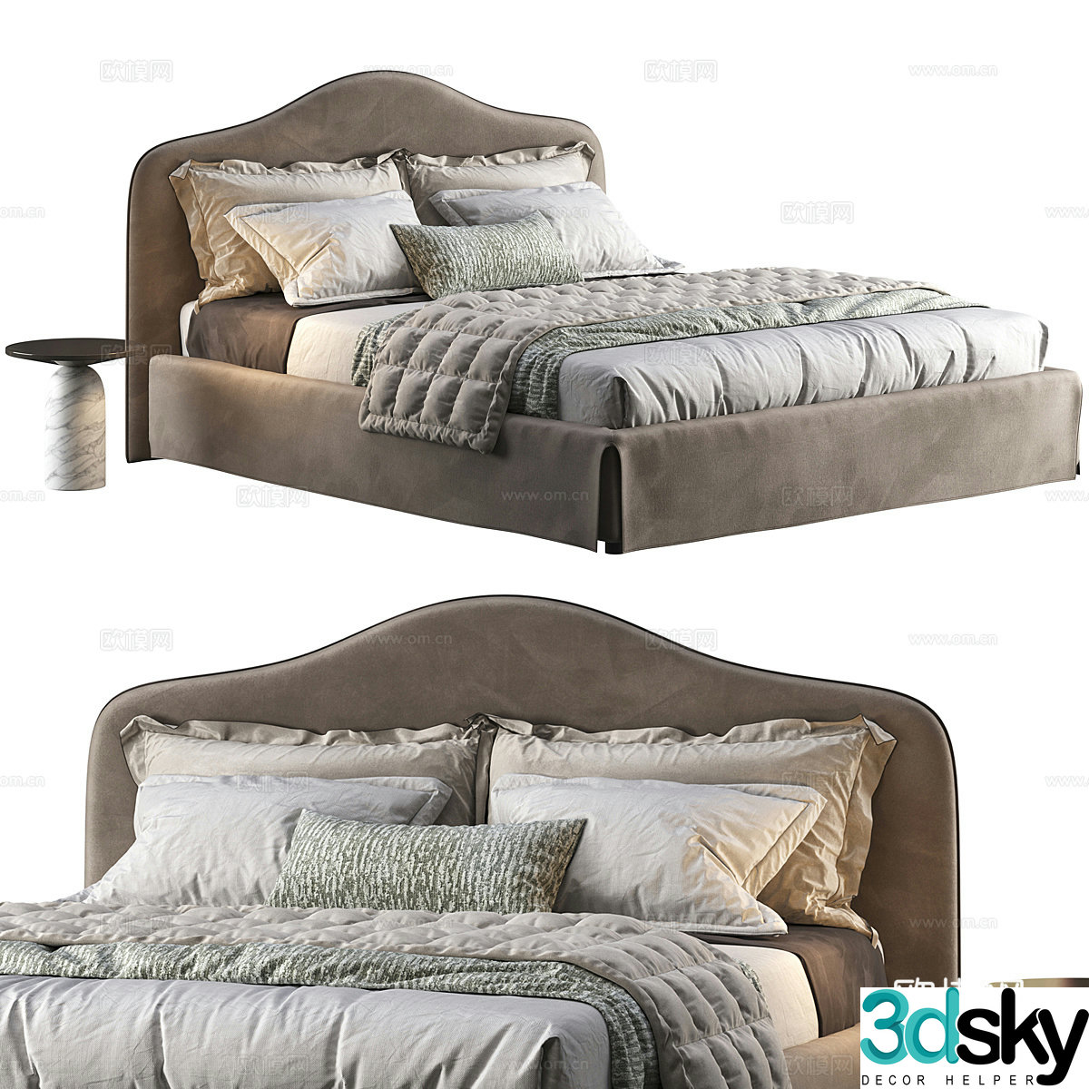 Double bed 3d model