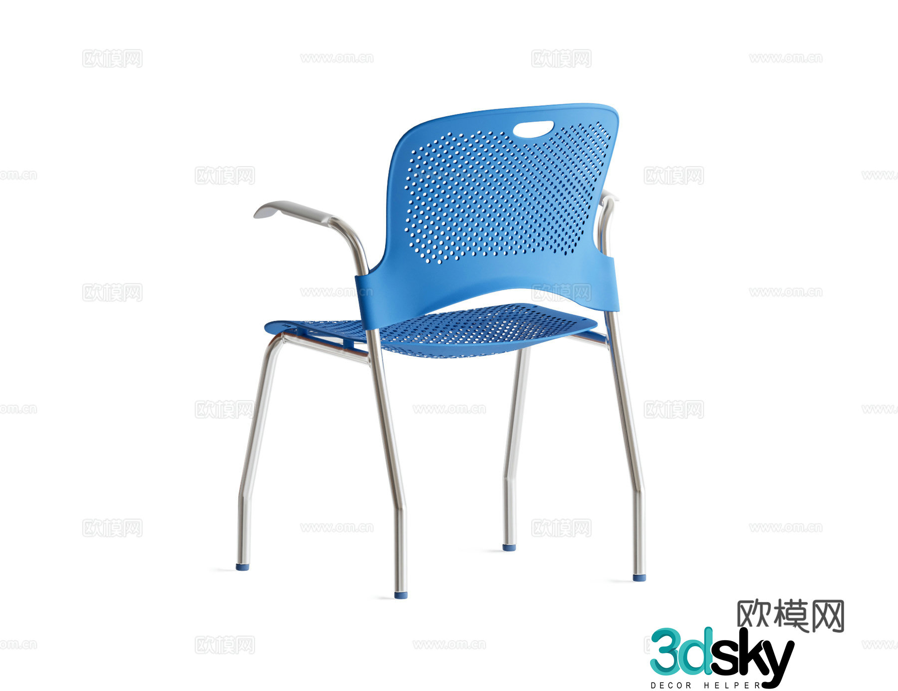 Office stacking chair 3d model