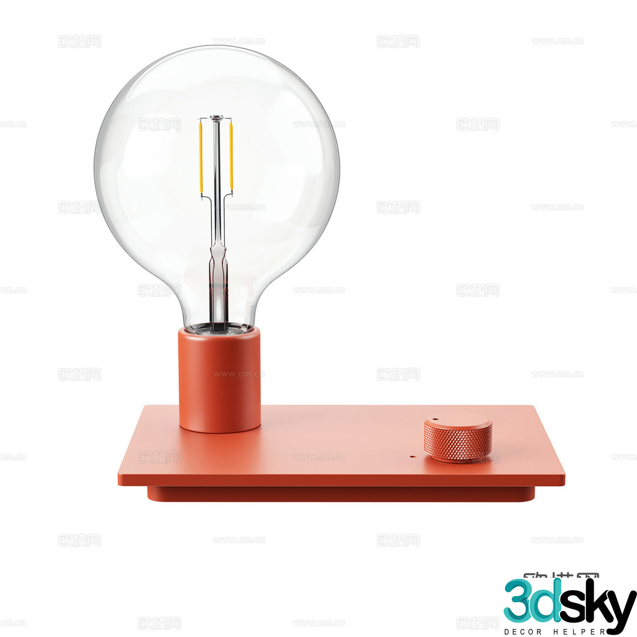Muuto minimalist table lamp industrial wind table lamp console lamp light bulb light bulb table lamp 3d model