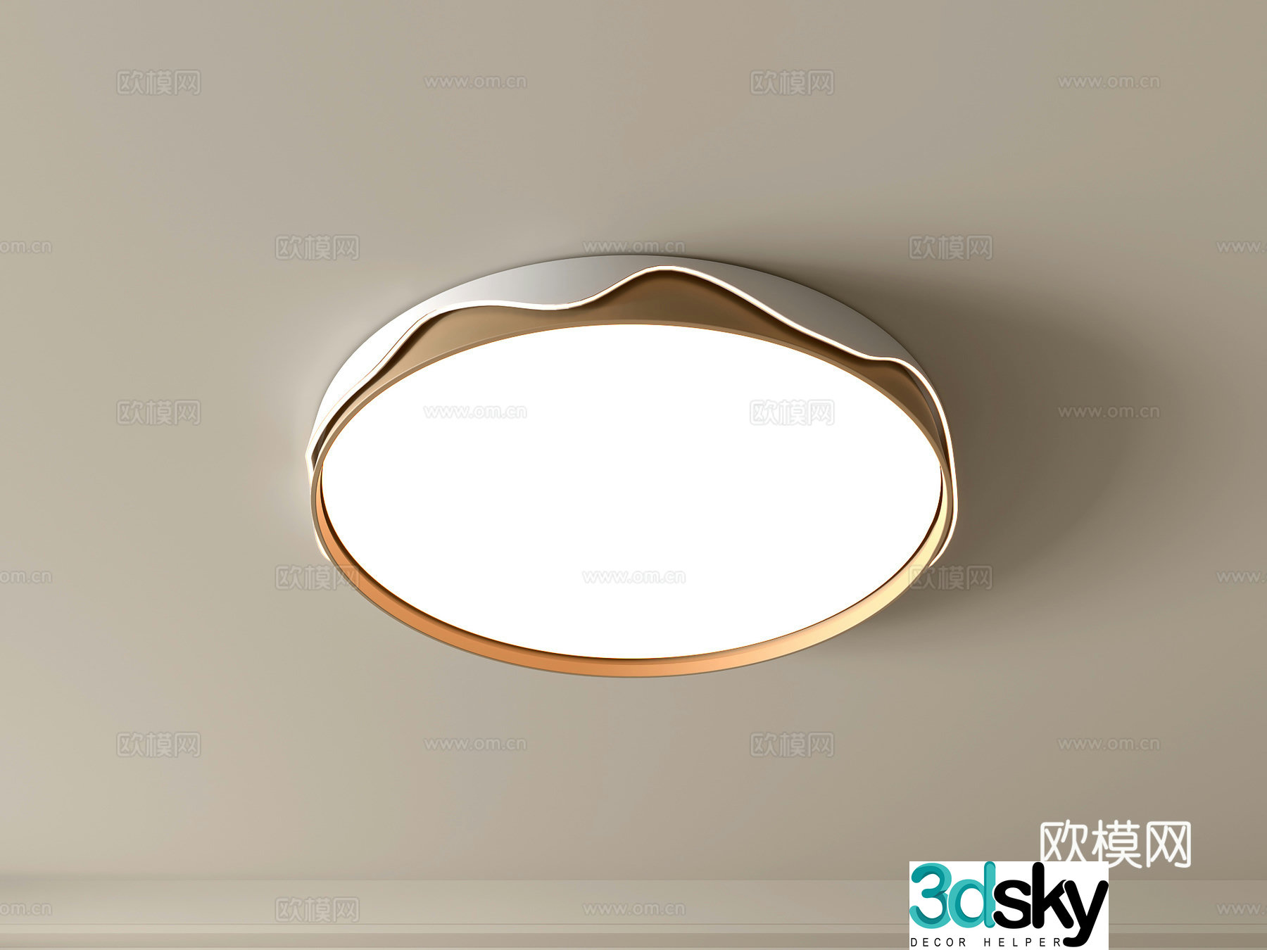 Modern ceiling lamp Geometric ceiling lamp Bedroom lamp Artistic shaped lamp Fashion living room lamp 3D model