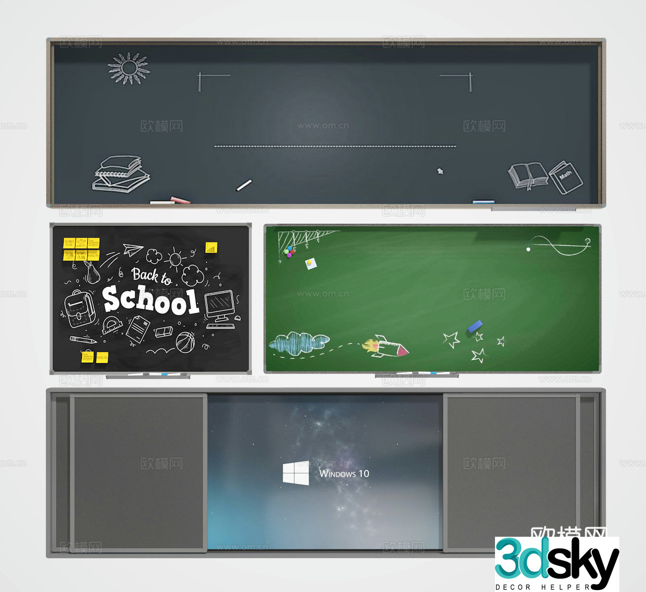 blackboard 3d model