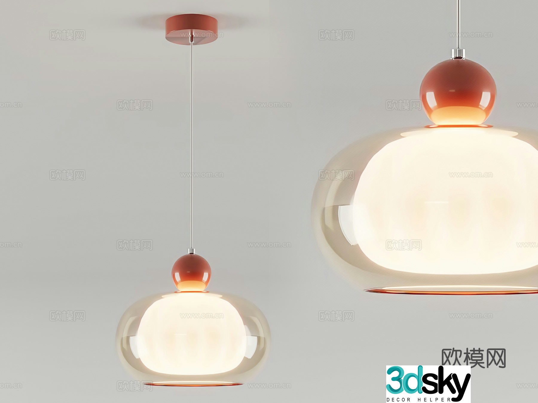 Modern bedside chandelier Bar chandelier Restaurant chandelier 3d model