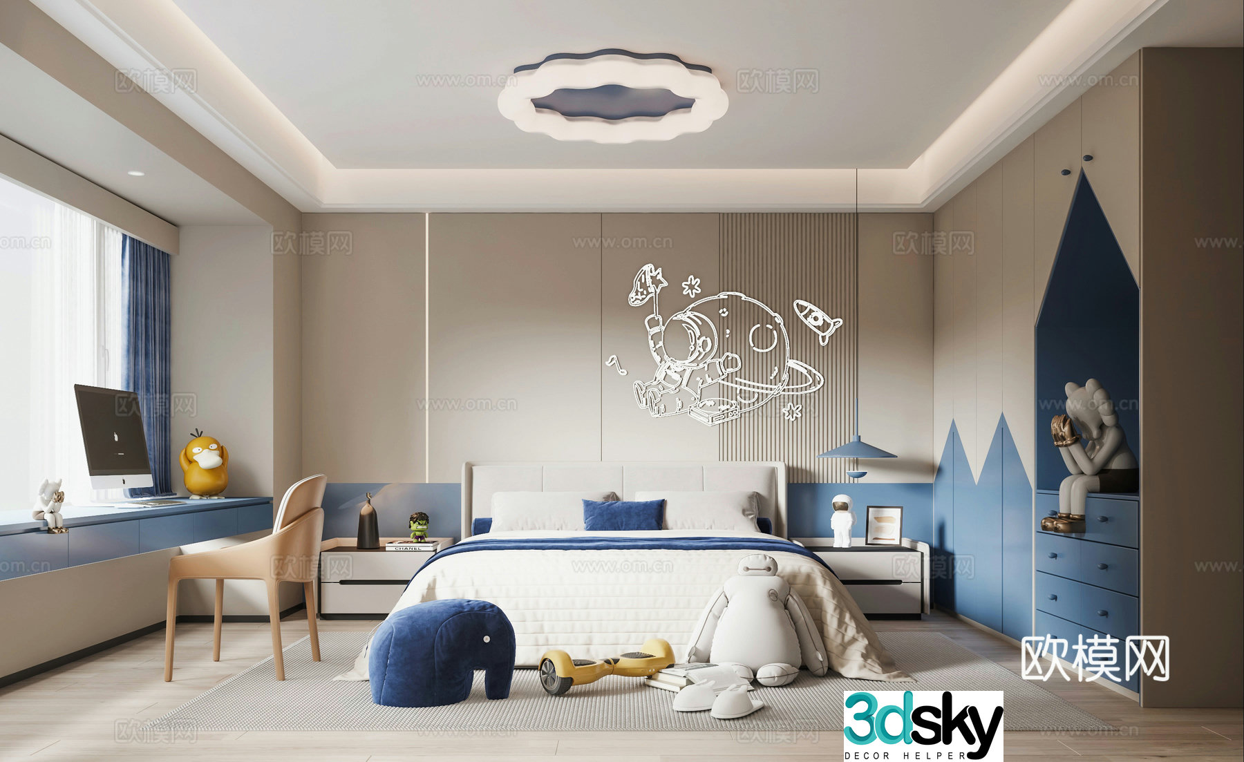 Modern children’s room 3d model