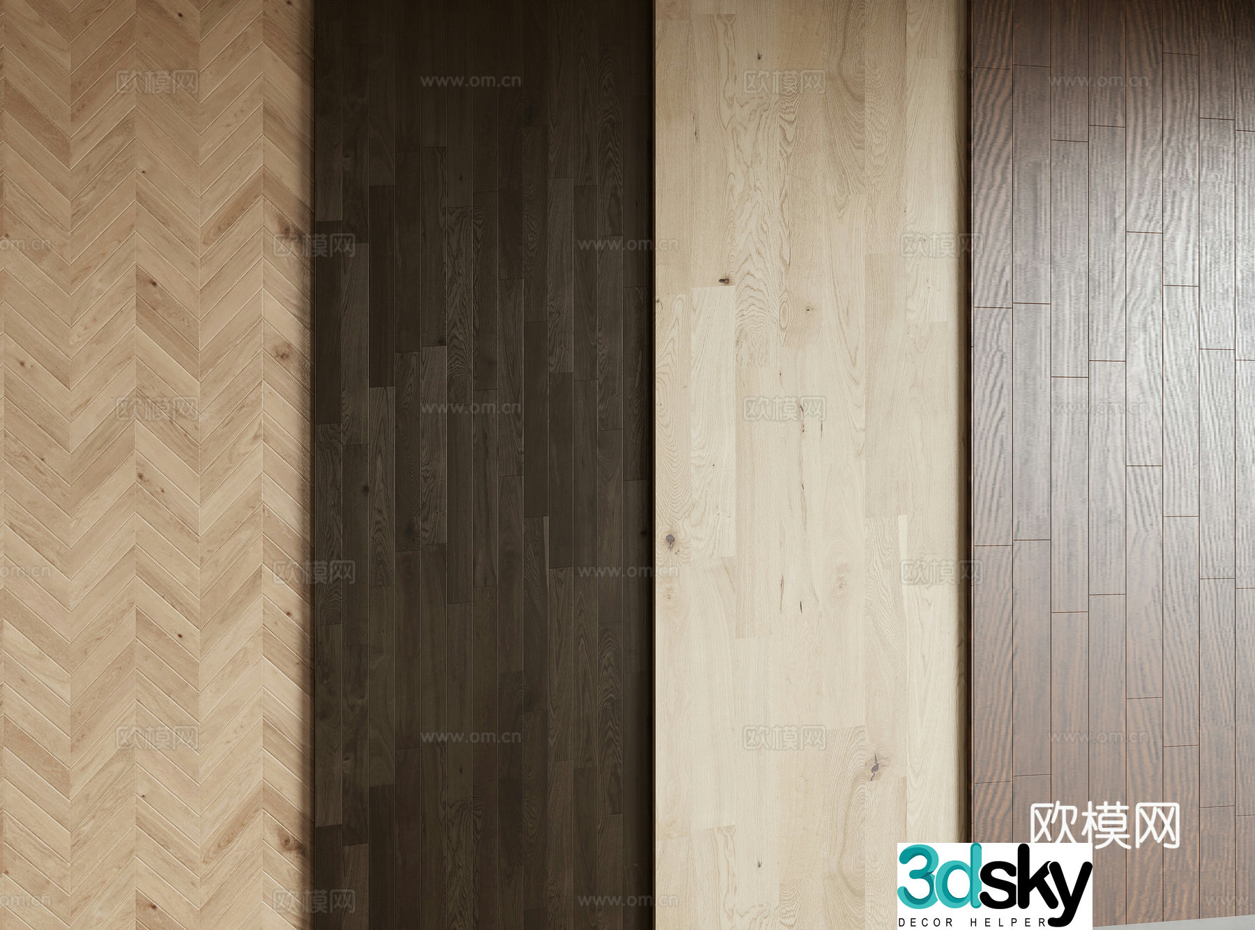 Modern wood flooring 3d model