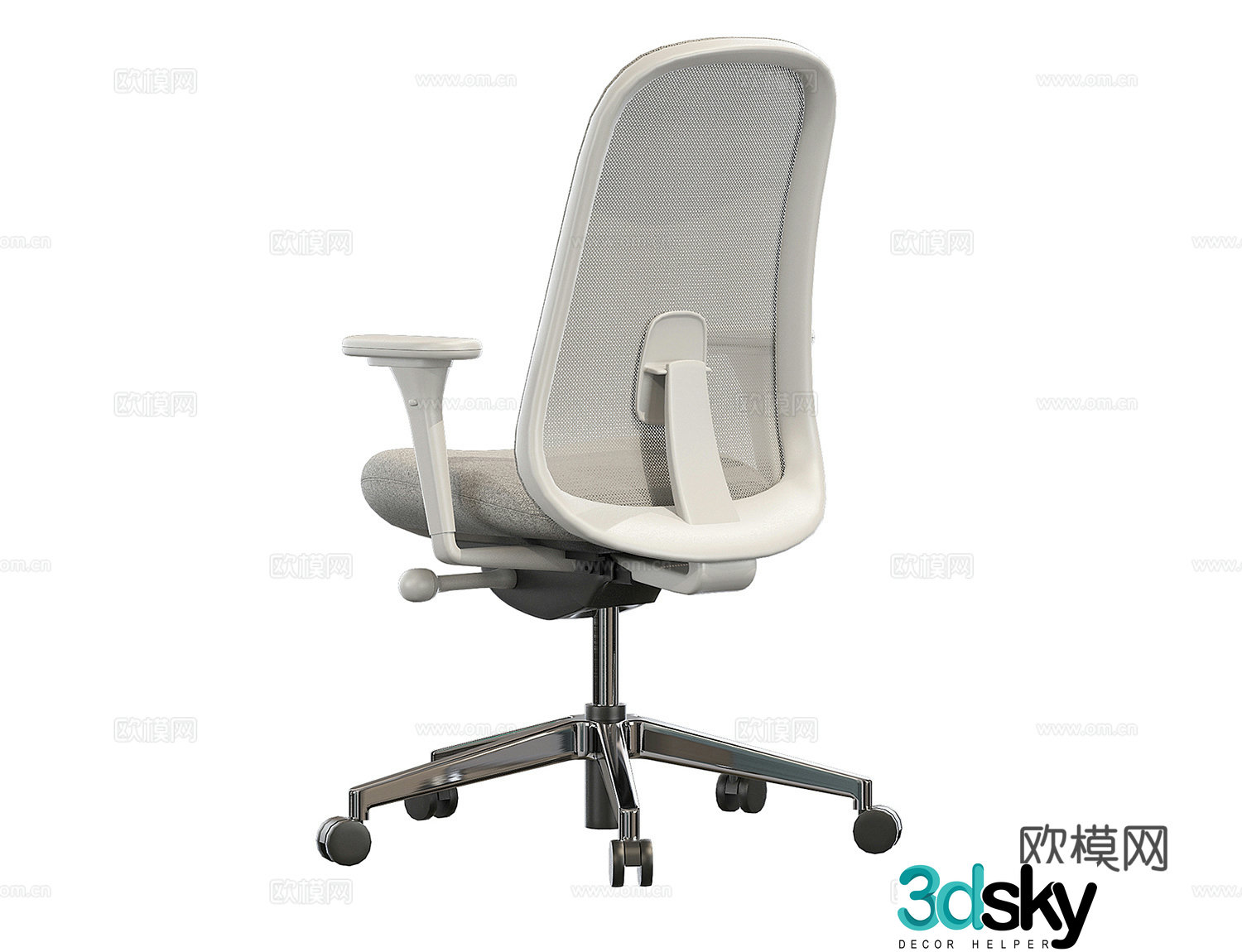 3D model of mesh office chair
