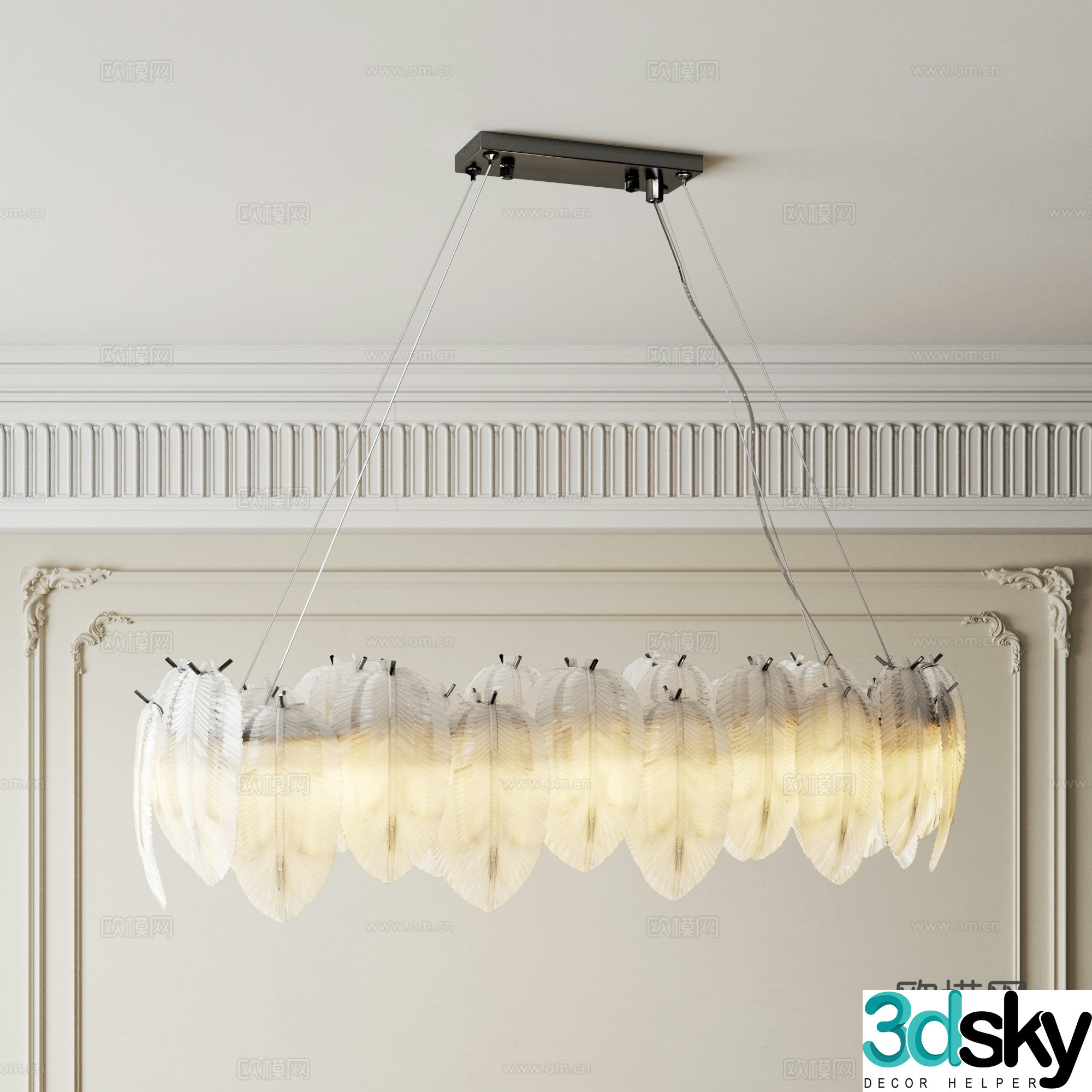 French restaurant chandeliers crystal chandeliers chandeliers glass chandeliers art chandeliers 3d model