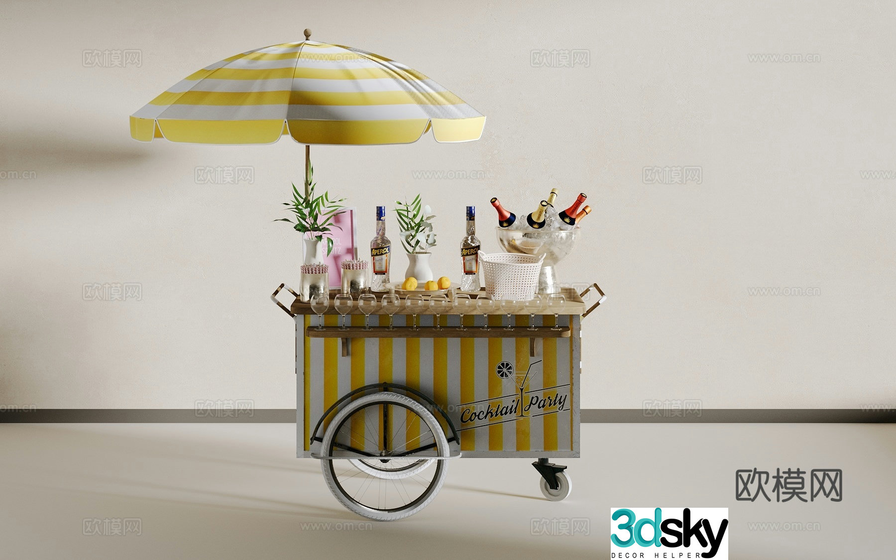 Dining car toy 3d model