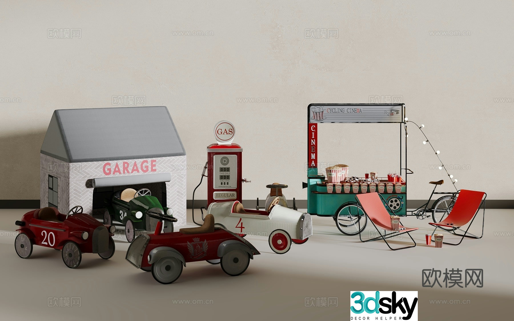 Retro toy 3d model