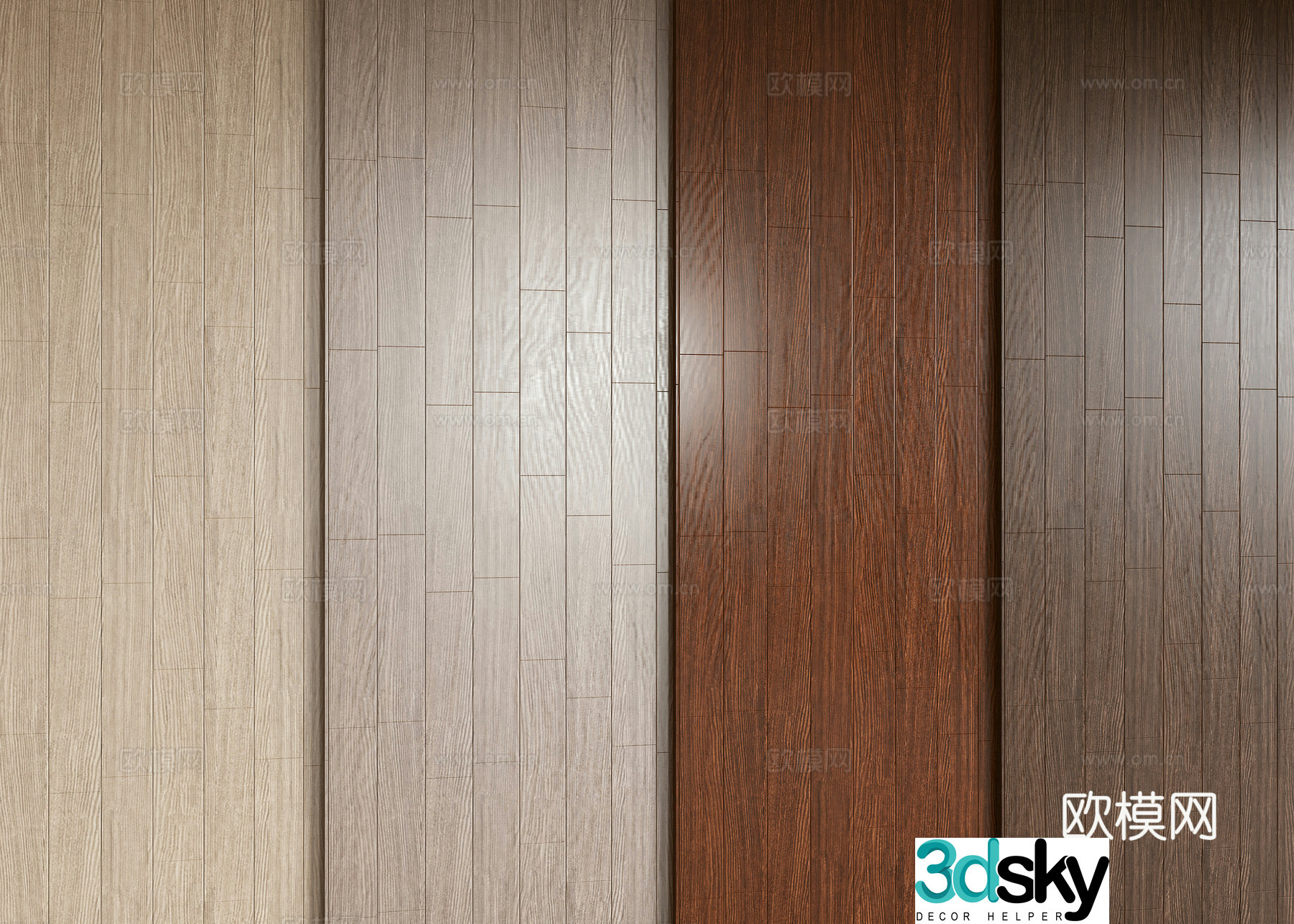 Modern wood flooring 3d model