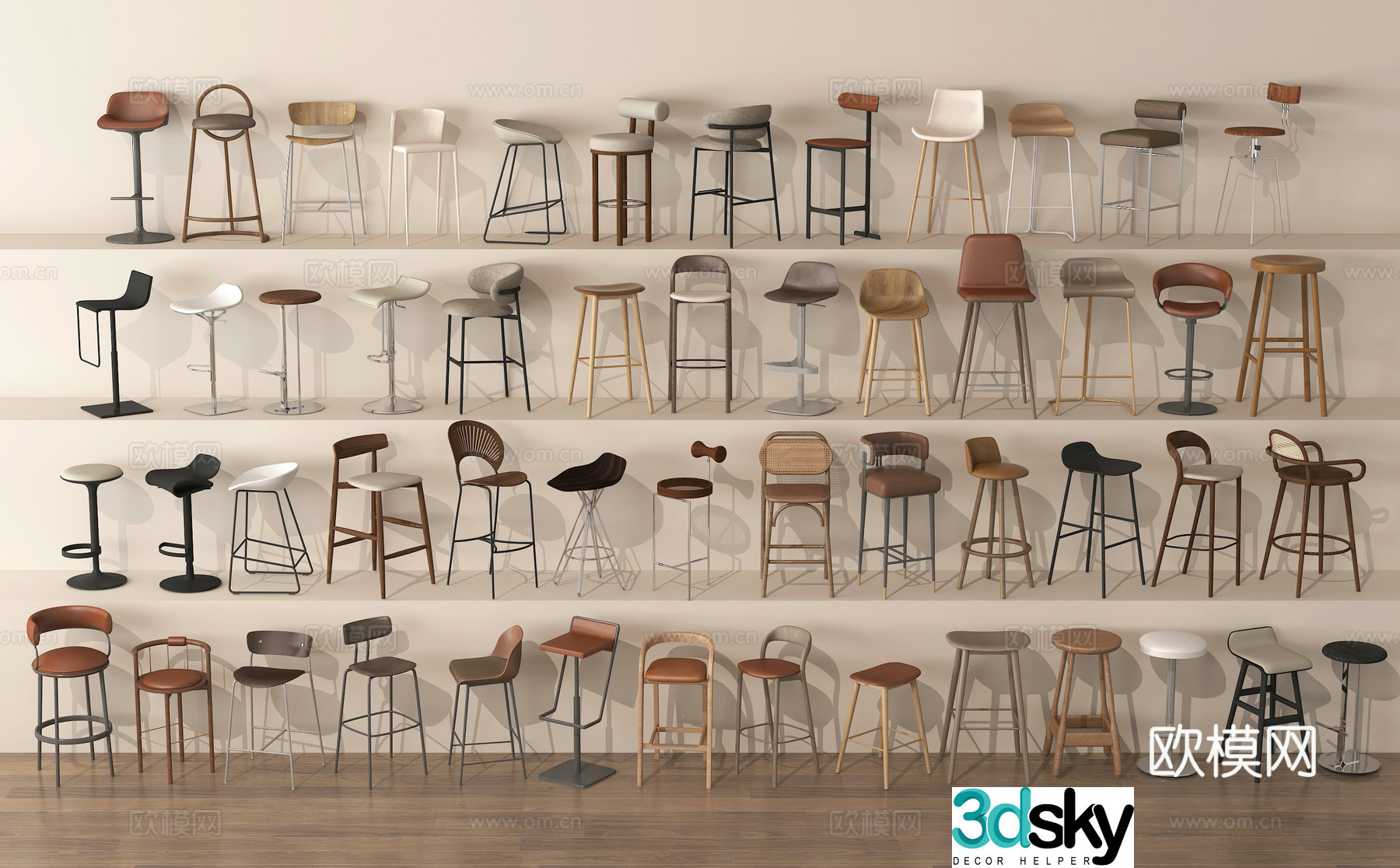 Highchair Bar chair Bar stool Bar stool 3d model