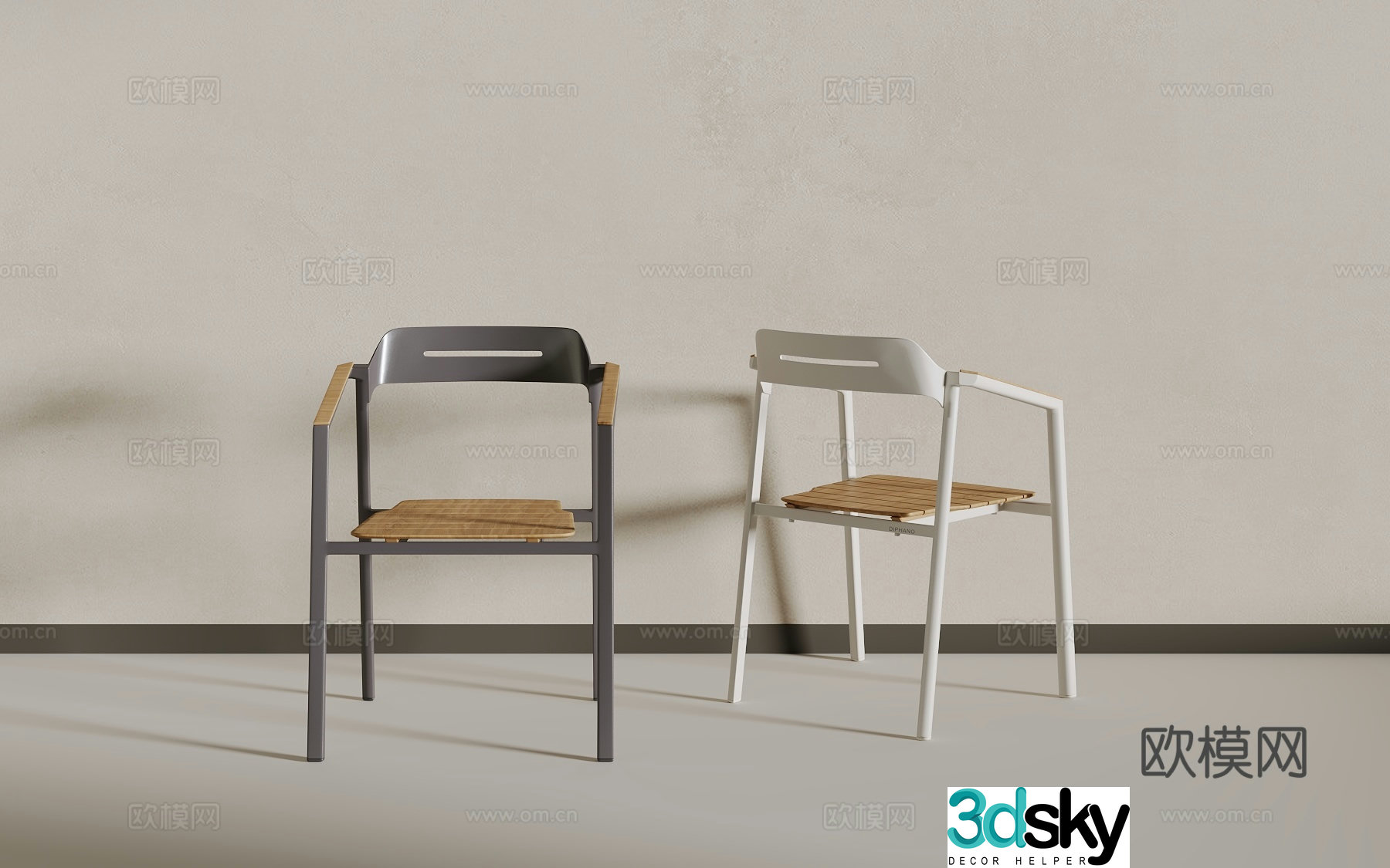 New Chinese single chair 3D model