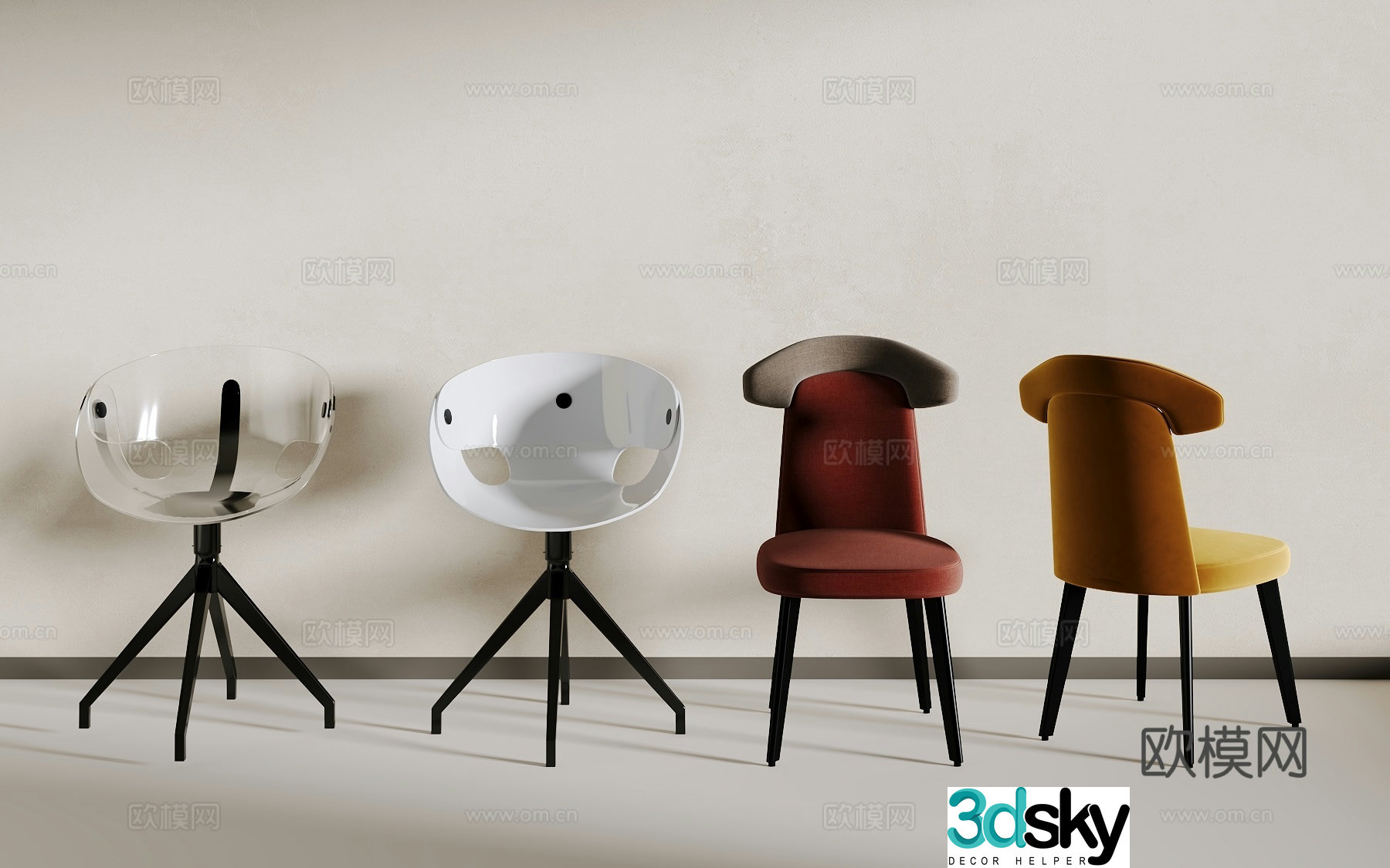 Modern single chair 3d model