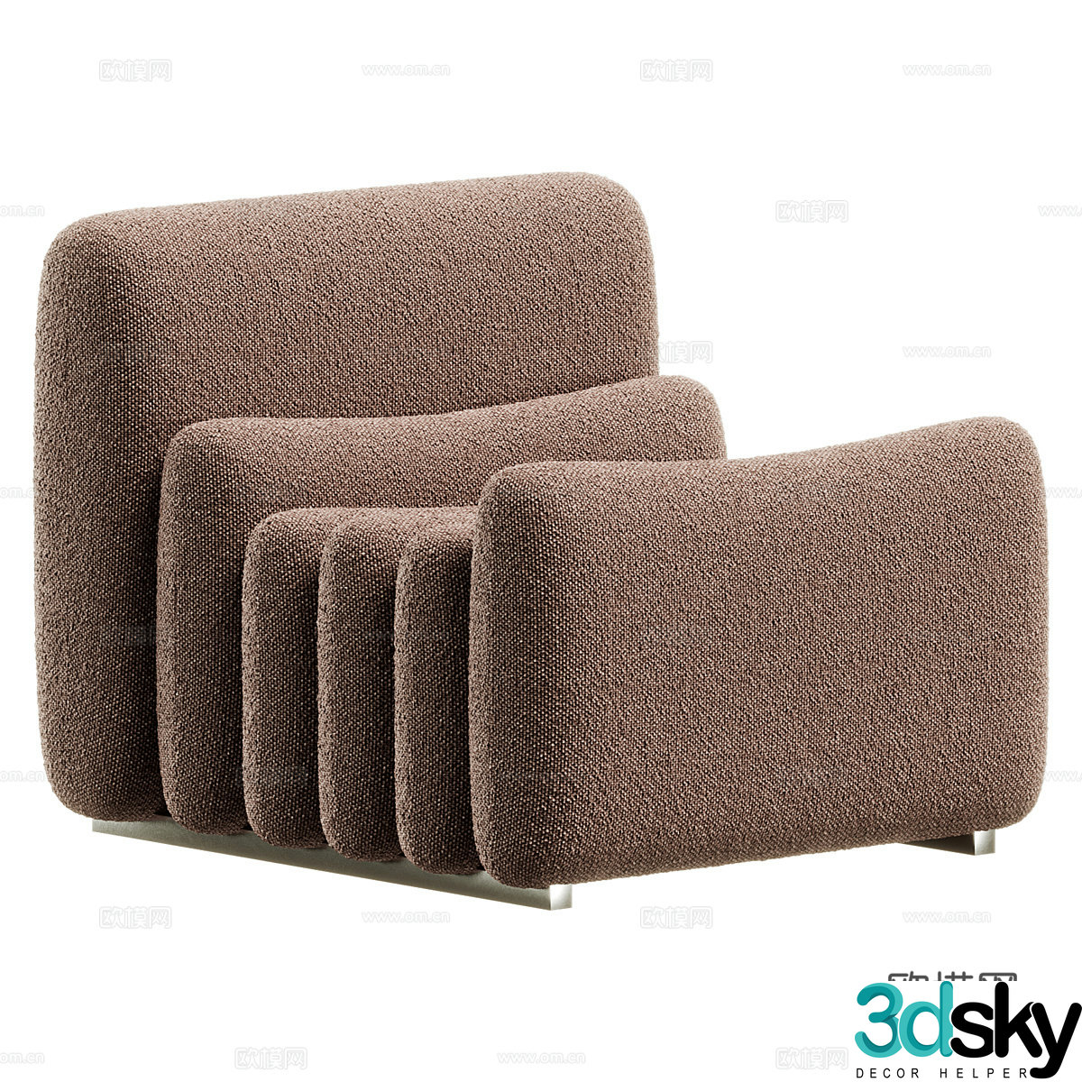 Modern Italian fabric sofa chair 3d model
