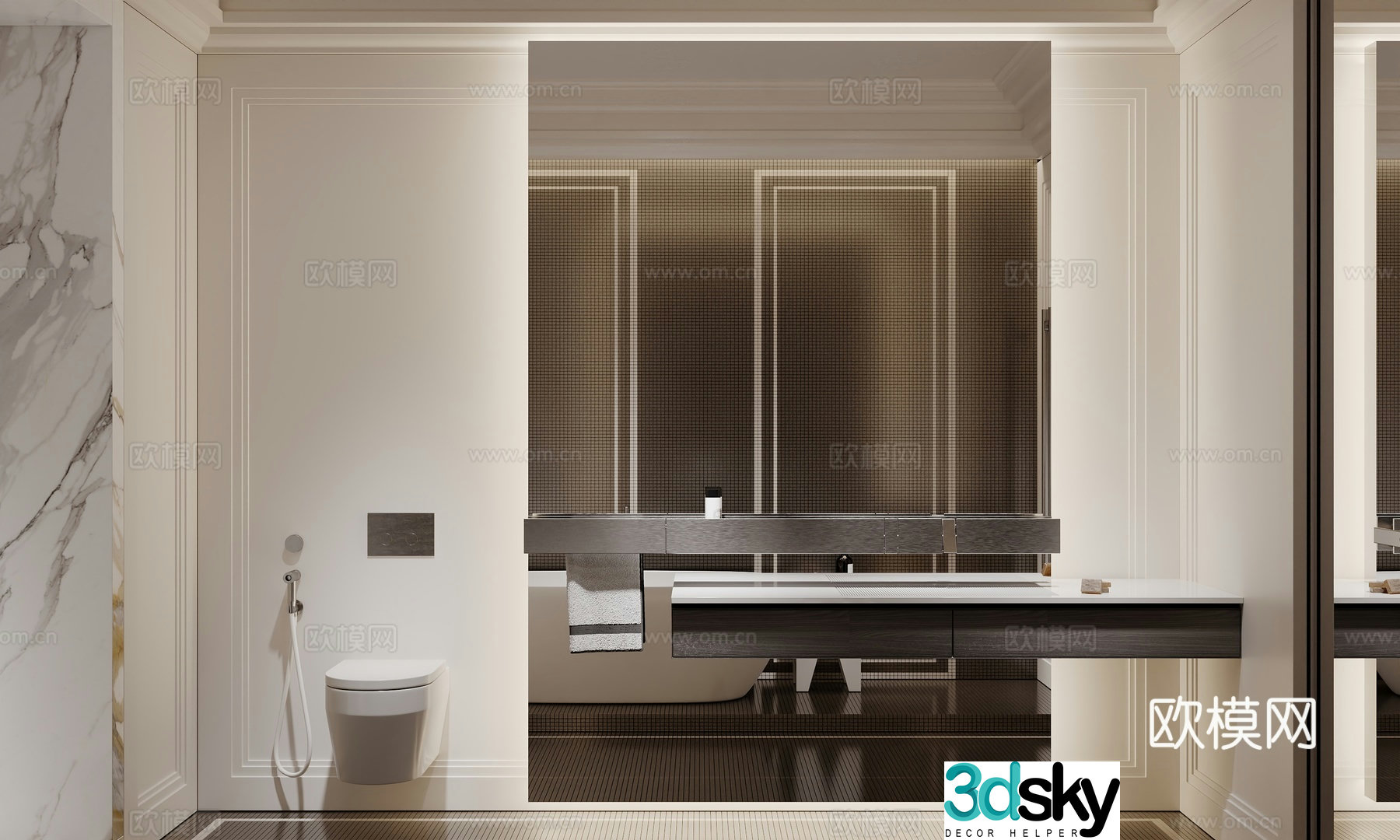 Modern bathroom 3d model