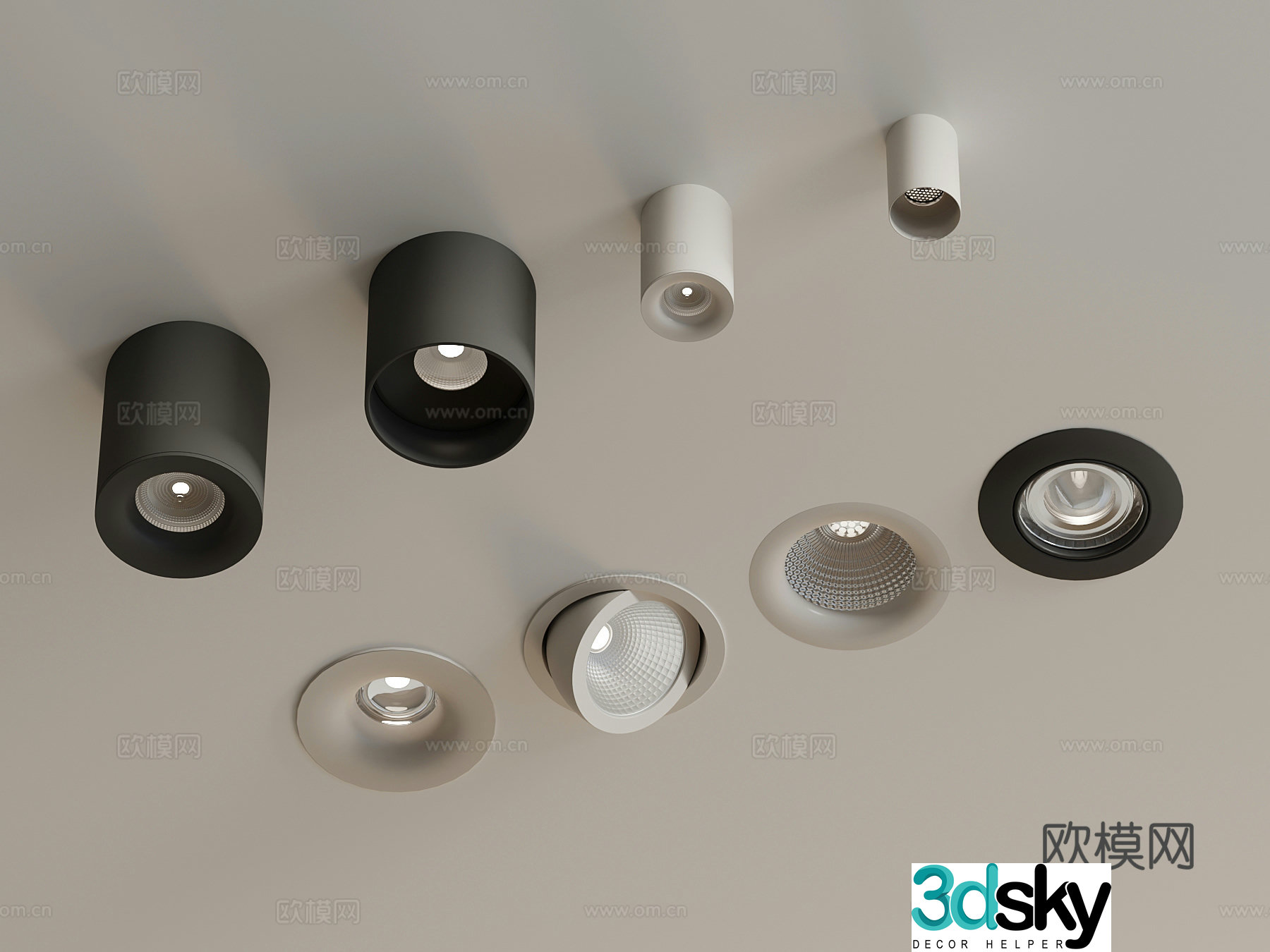 Spotlight Downlight 3D Model