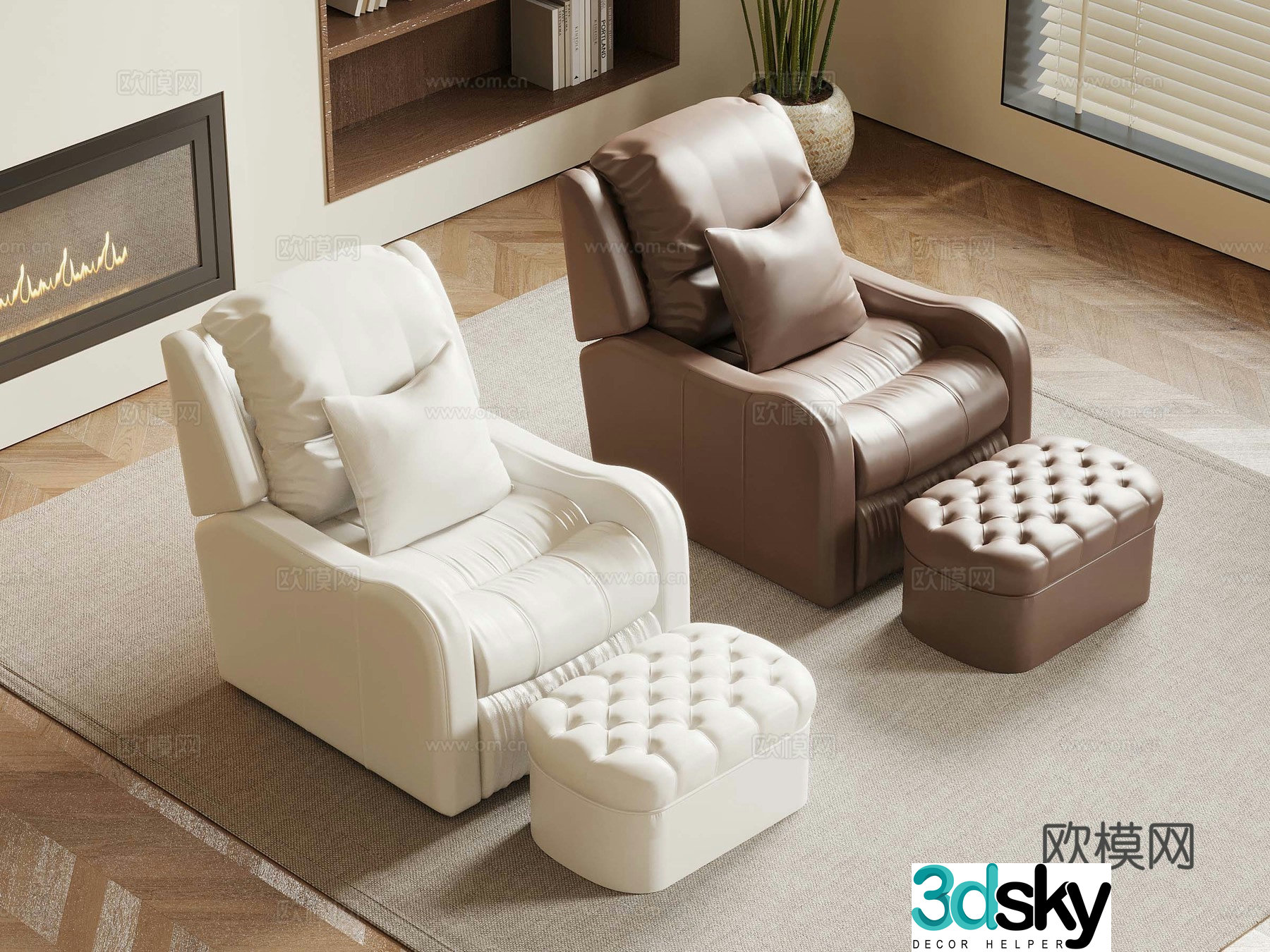Modern massage bed Nursing bed Massage chair 3d model