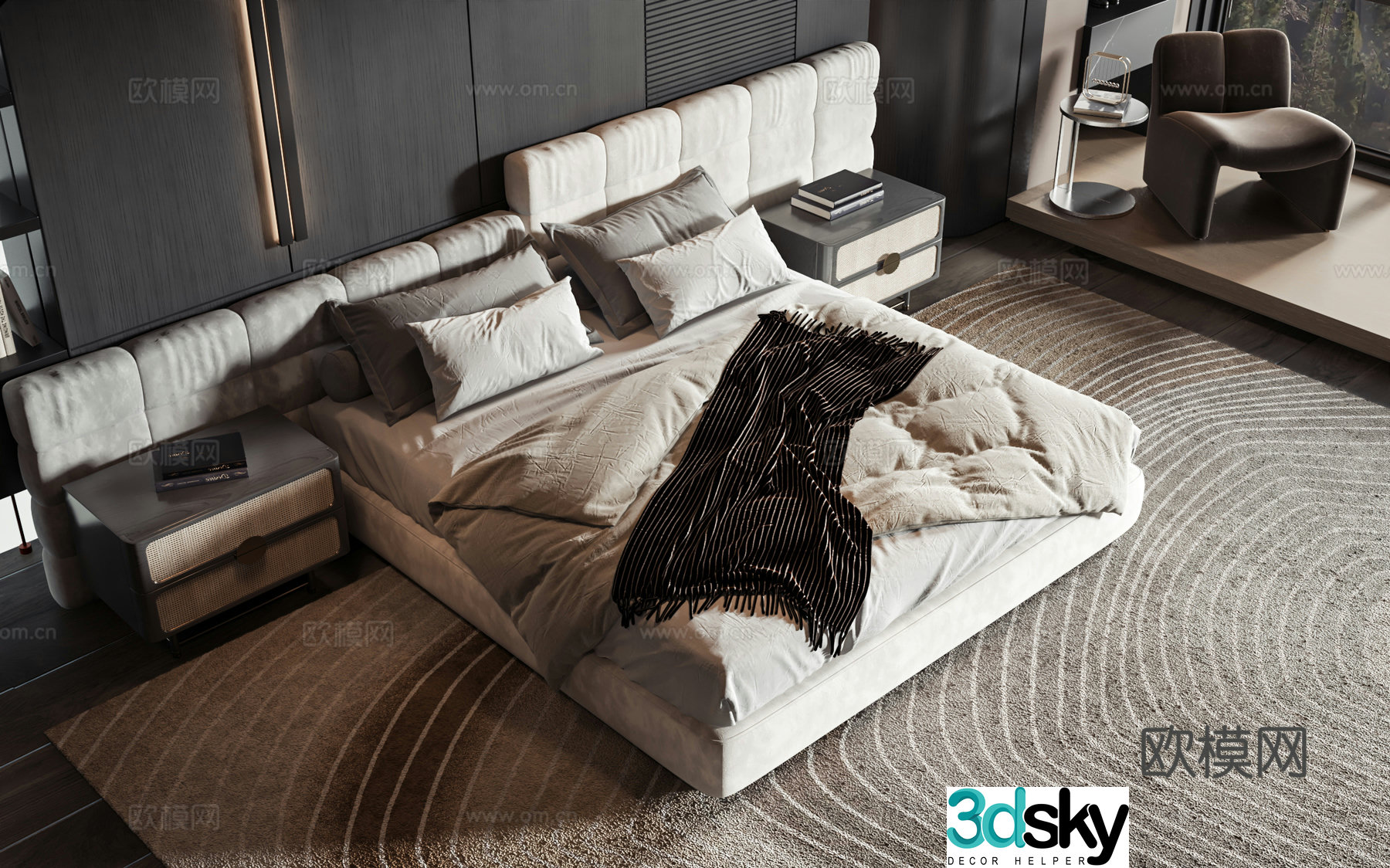 Modern style product bed 3d model