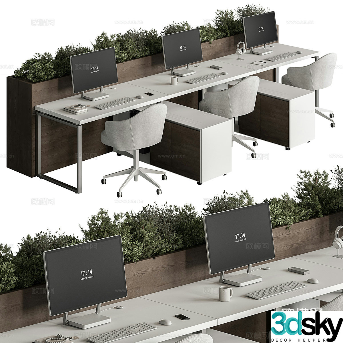 Modern Italian office desk chair 3d model