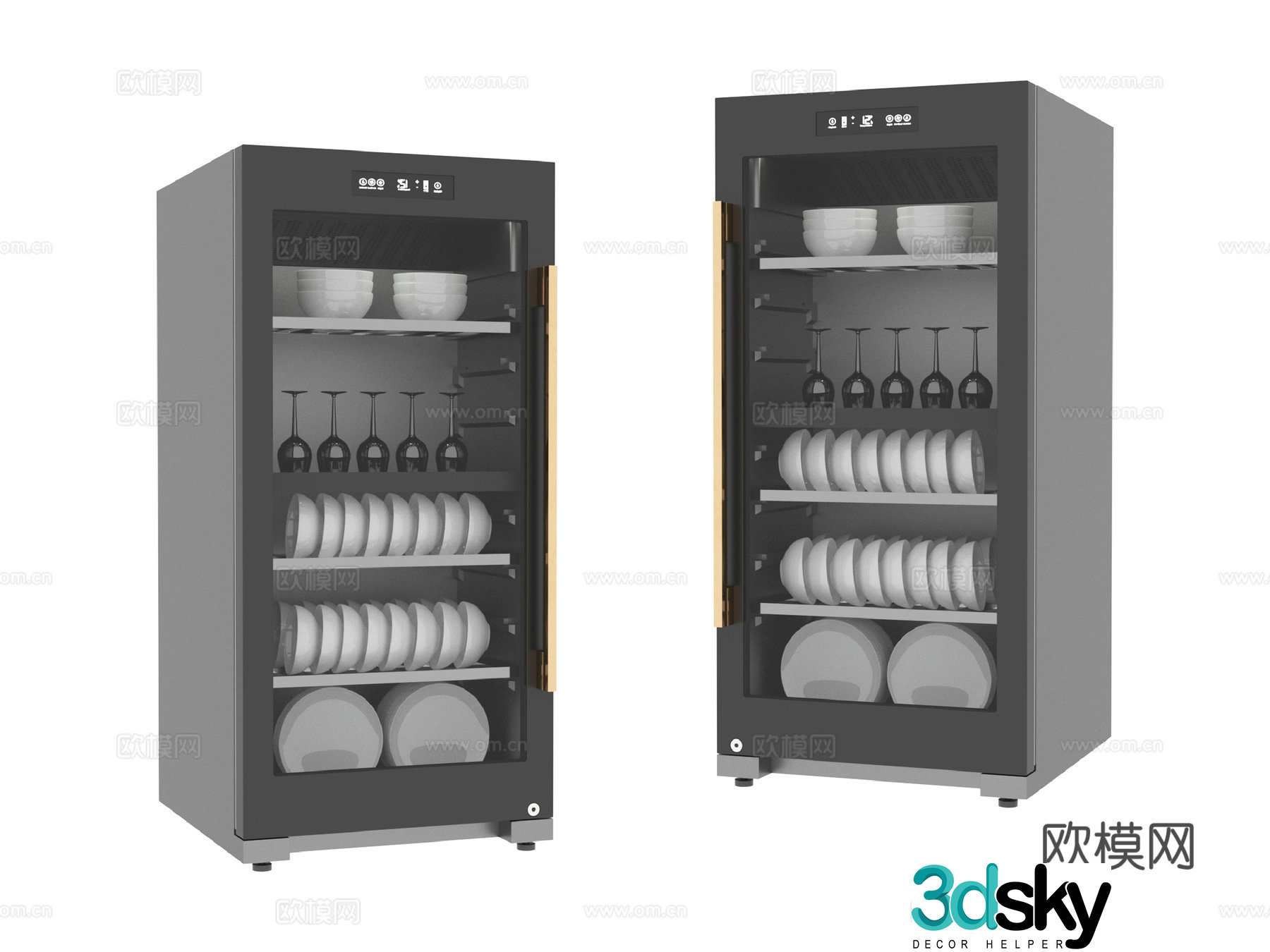 Living furniture wine cabinet 3d model