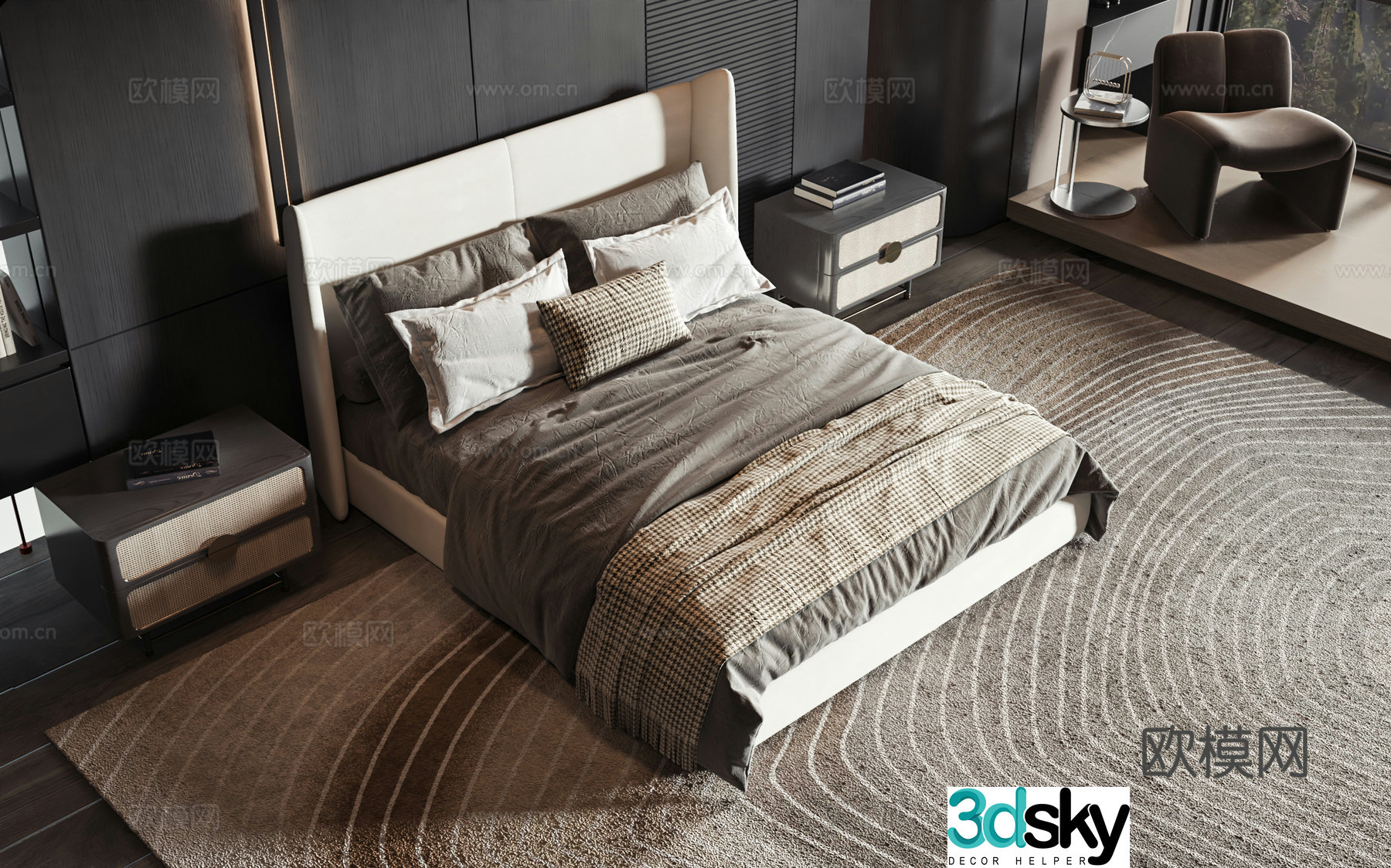 Modern style product bed 3d model
