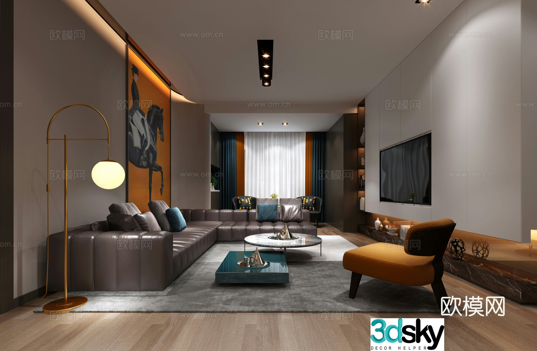 Modern living room 3d model