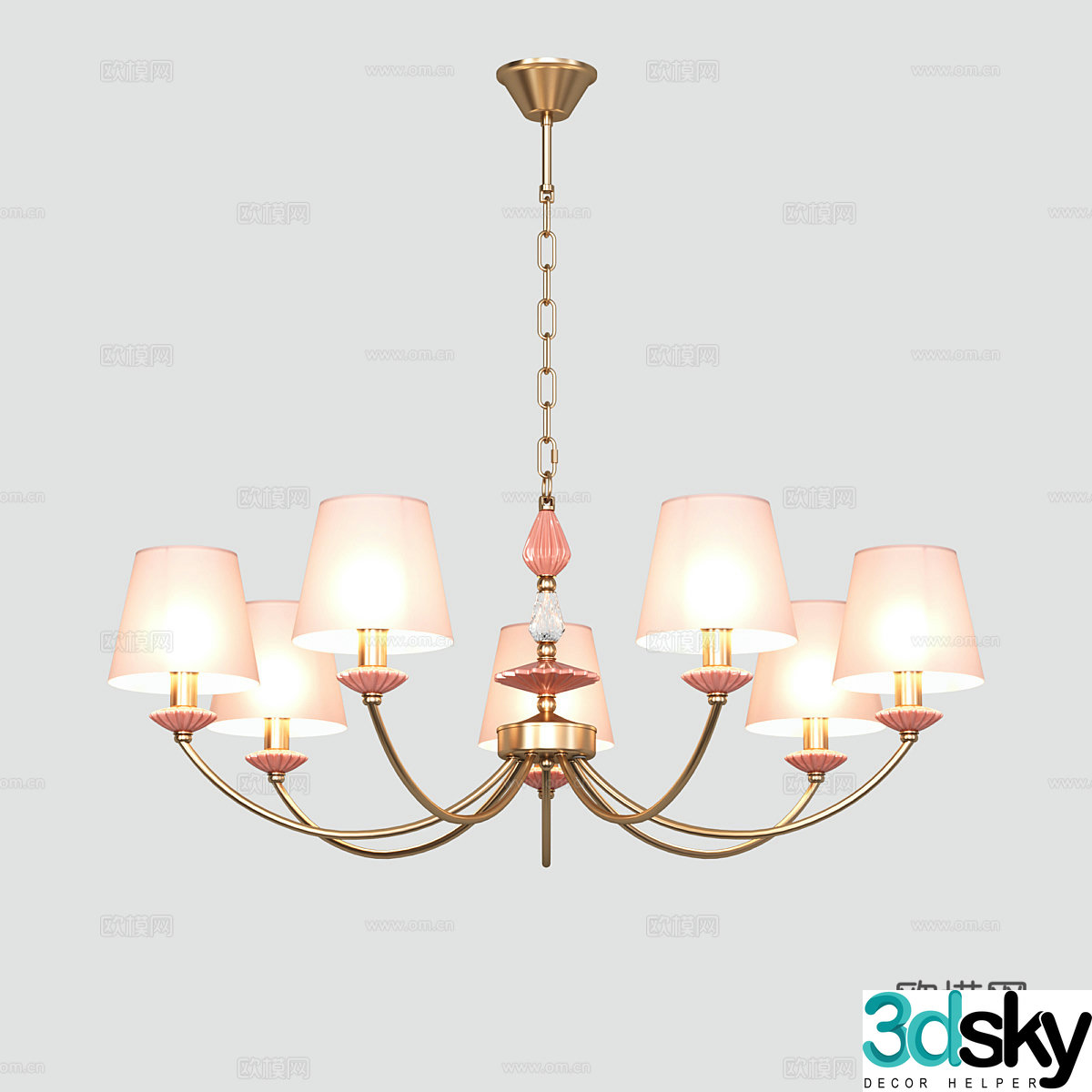 Modern simple light luxury chandeliers chandeliers simple chandeliers restaurant chandeliers living room chandeliers lamp 3d model