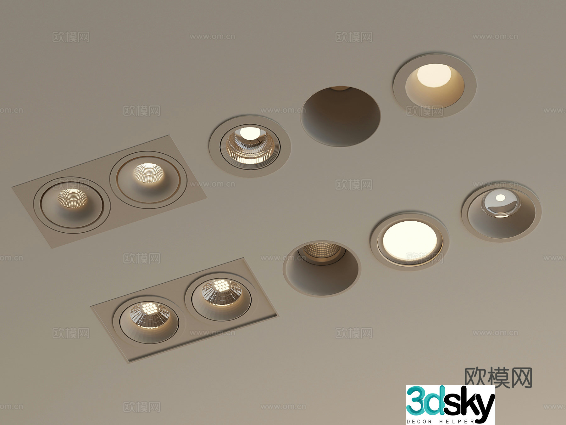 Spotlight Downlight 3D Model