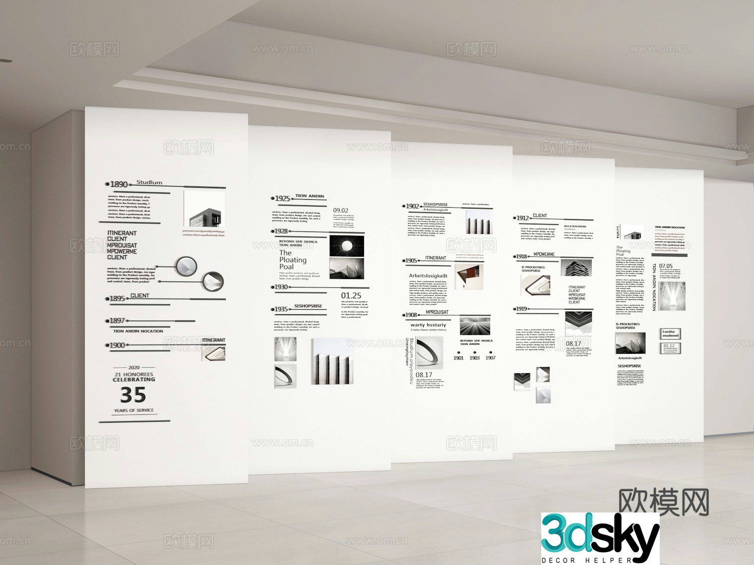 Cultural wall 3d model