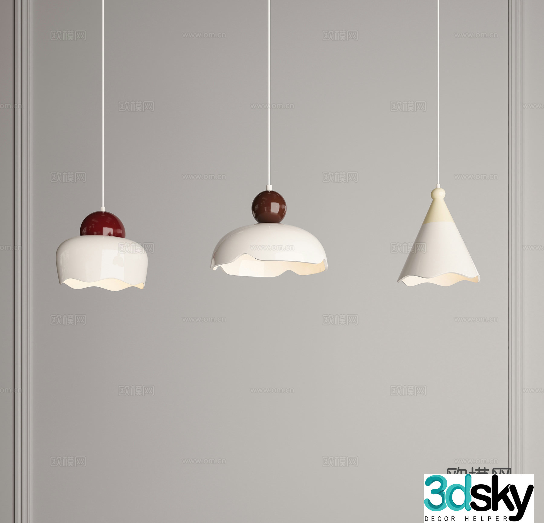 Middle-aged chandeliers cream-style chandeliers restaurant chandeliers Nordic chandeliers bedside chandeliers small chandeliers 3D model